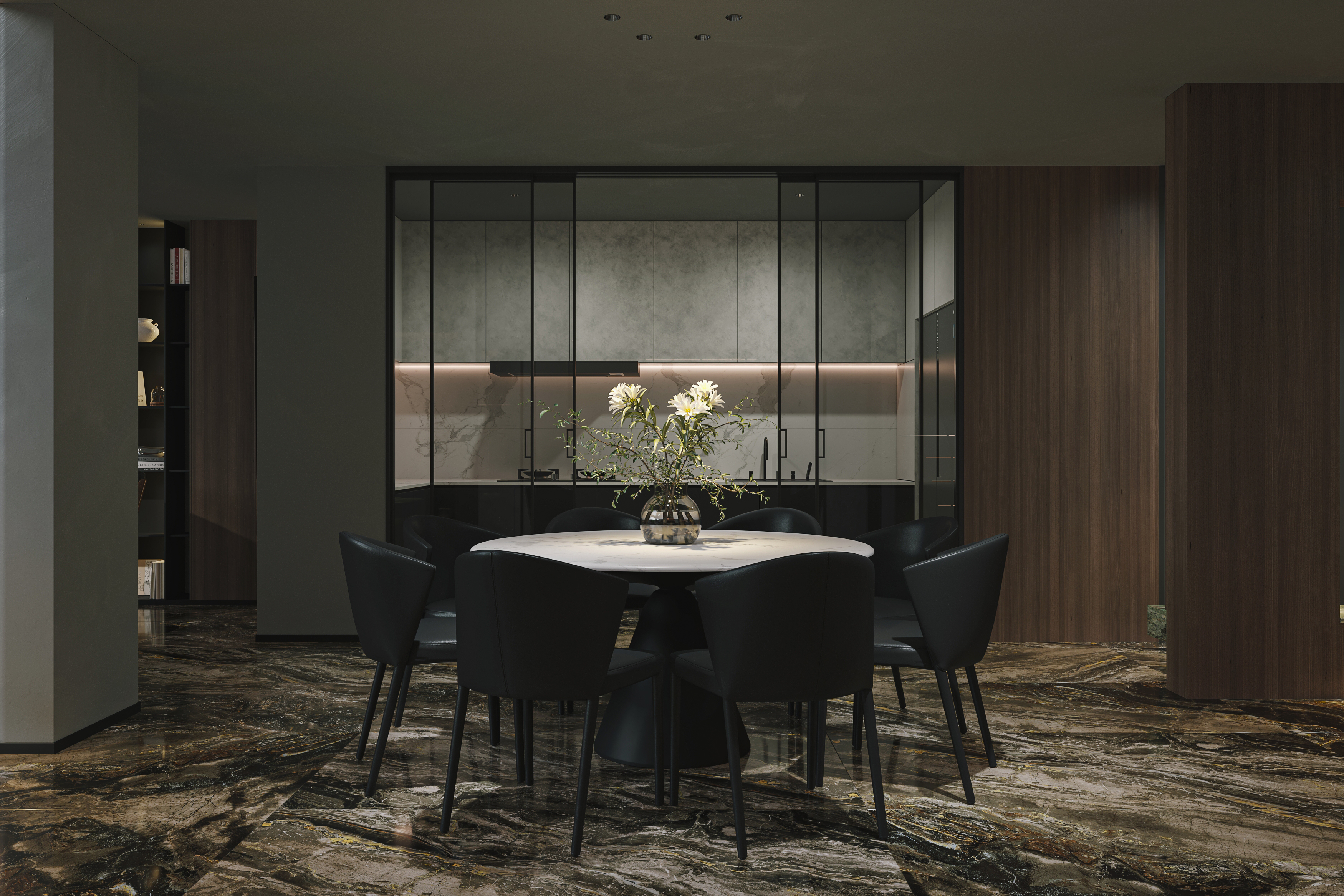 绘感视觉设计——雨后 现代别墅庭院设计案例-11