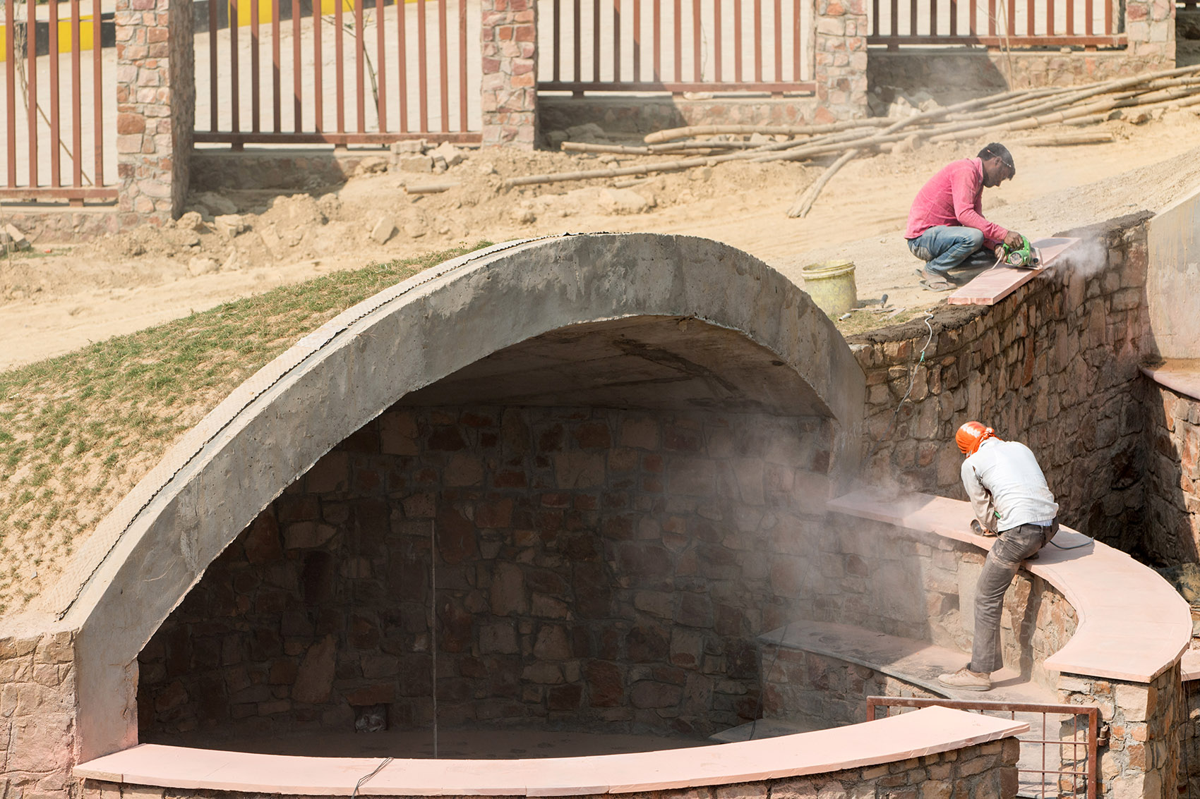 印度红拱螺旋城市市集-Avadh Shilpgram / Archohm Consults-51