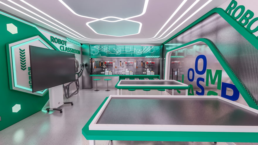 STEM教育培训空间设计 机器人教室 创客中心-6