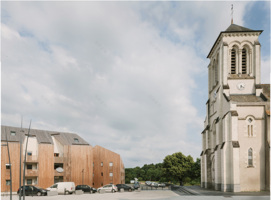 法国 Ecouflant 村中心重建项目 · 历史与现代对话-48
