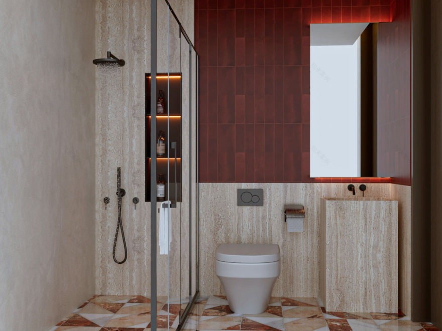 现代住宅起居与餐厅空间设计丨沙特阿拉伯-9