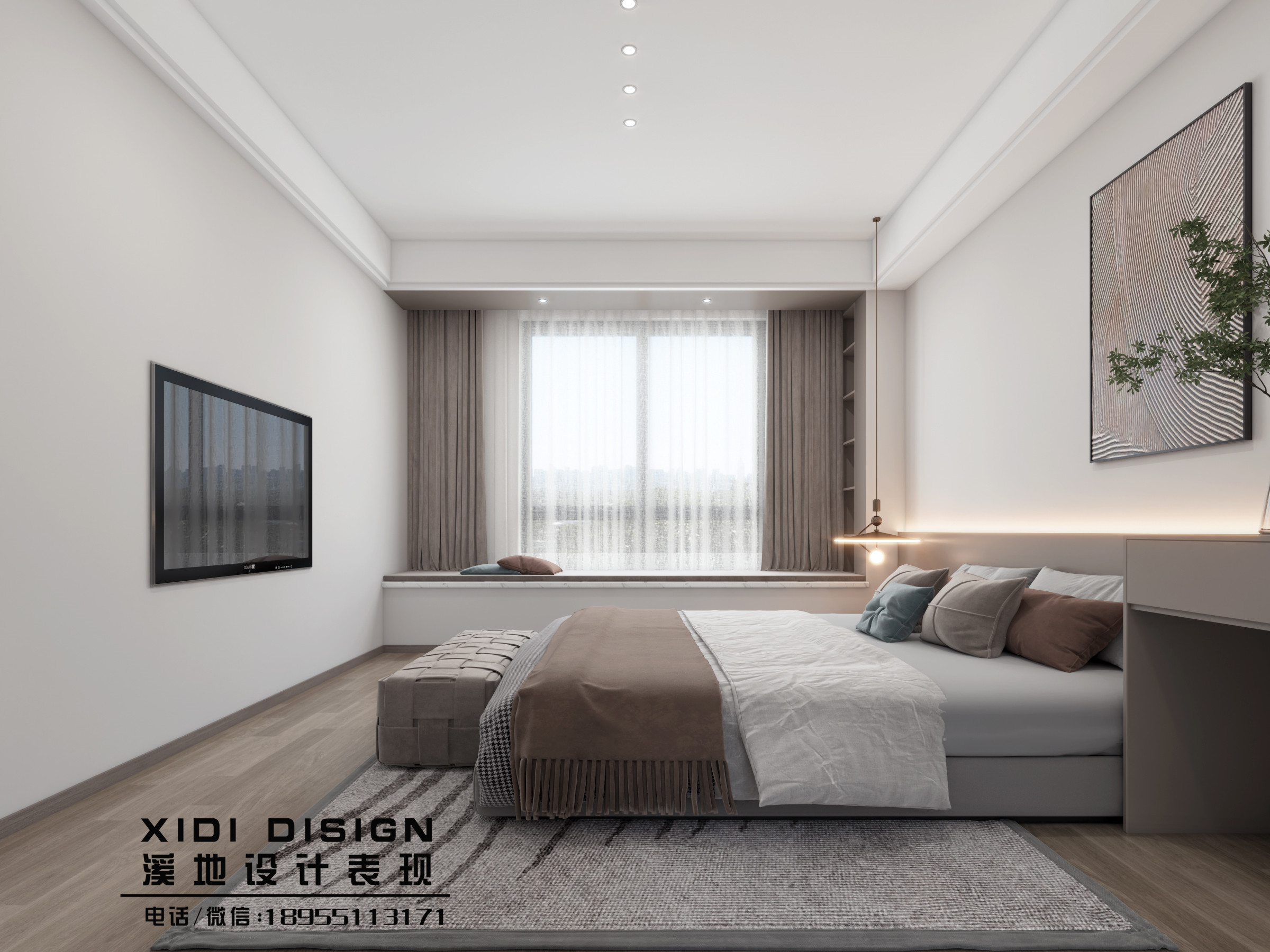 宁静舒适的现代简约木色空间-2