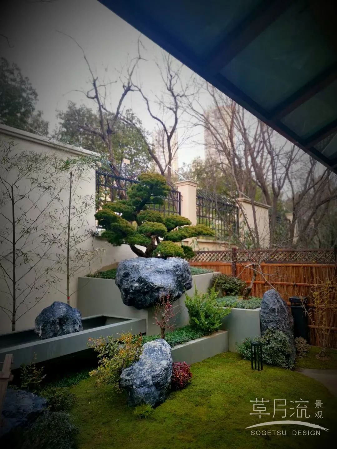 暖阳下的庭院新色丨草月流景观-29