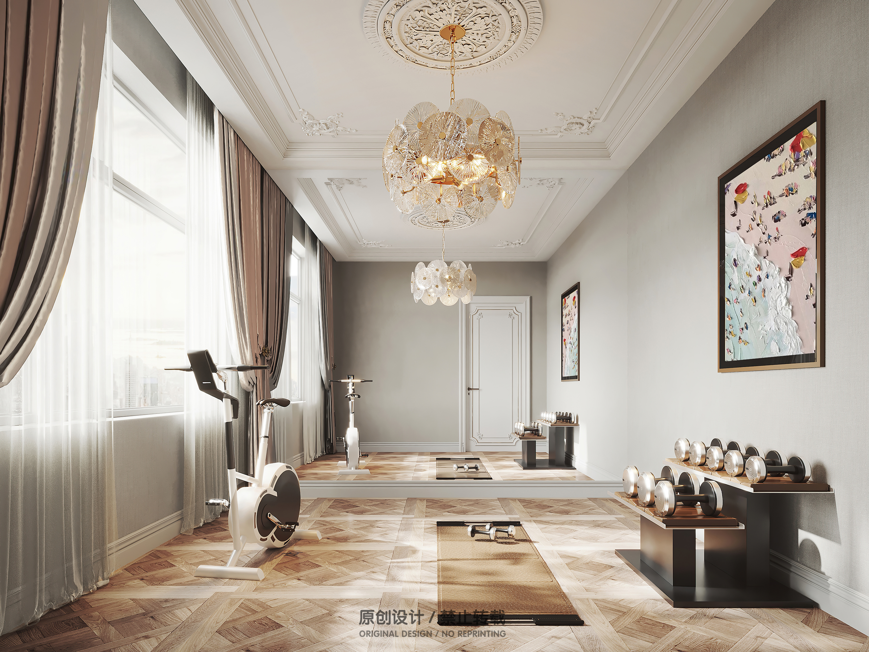 法式空间效果图表现丨魔方空间设计-8