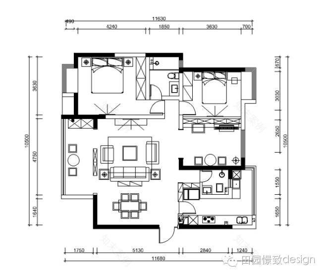 德阳棕榈美式混搭家居,温柔浪漫的空间艺术-23