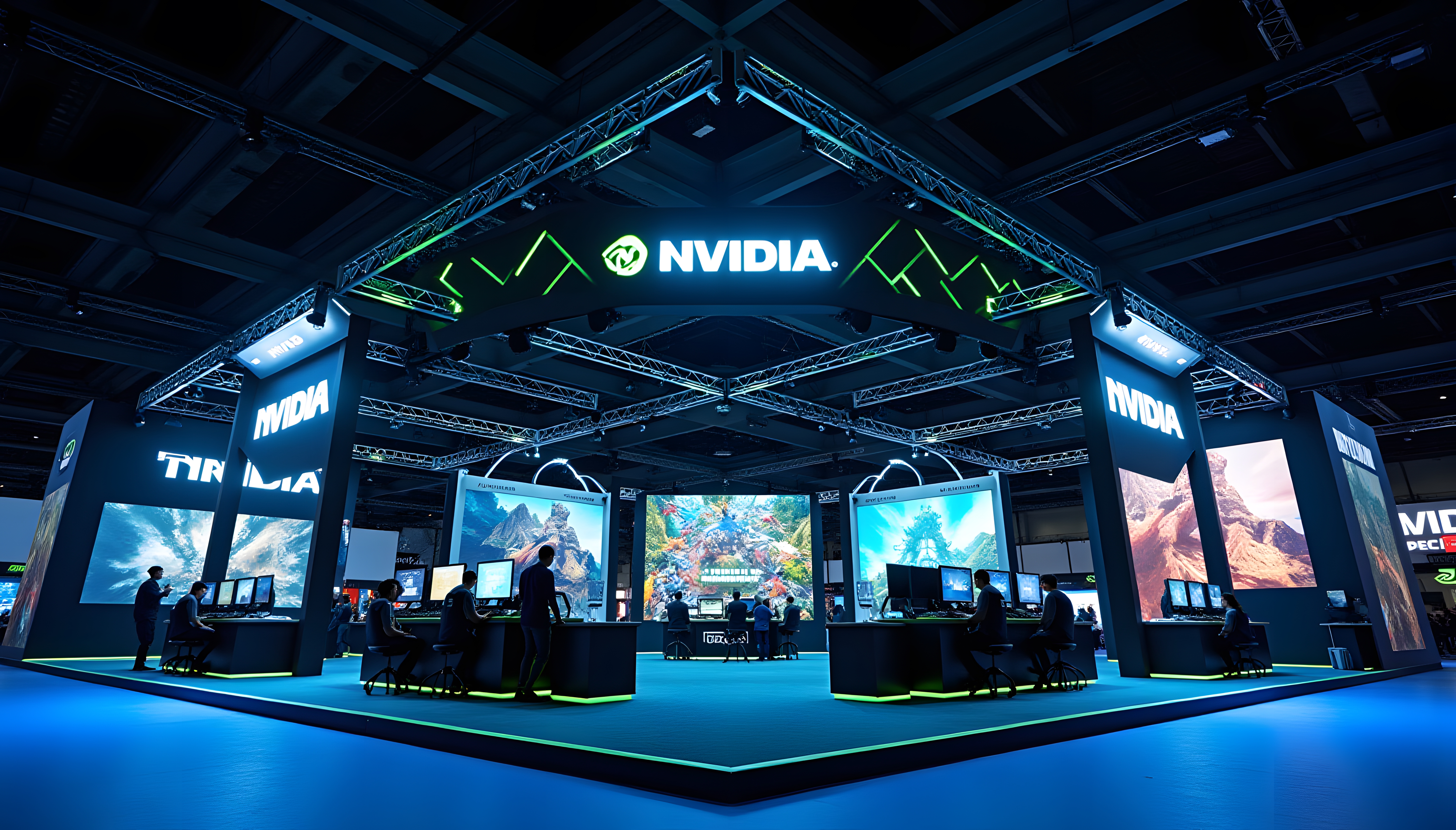 NVIDIA game exhibition booth.-23