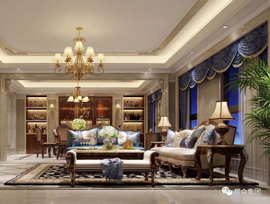 居众案例|252㎡欧式风格 浪漫奢华的贵族生活!-20