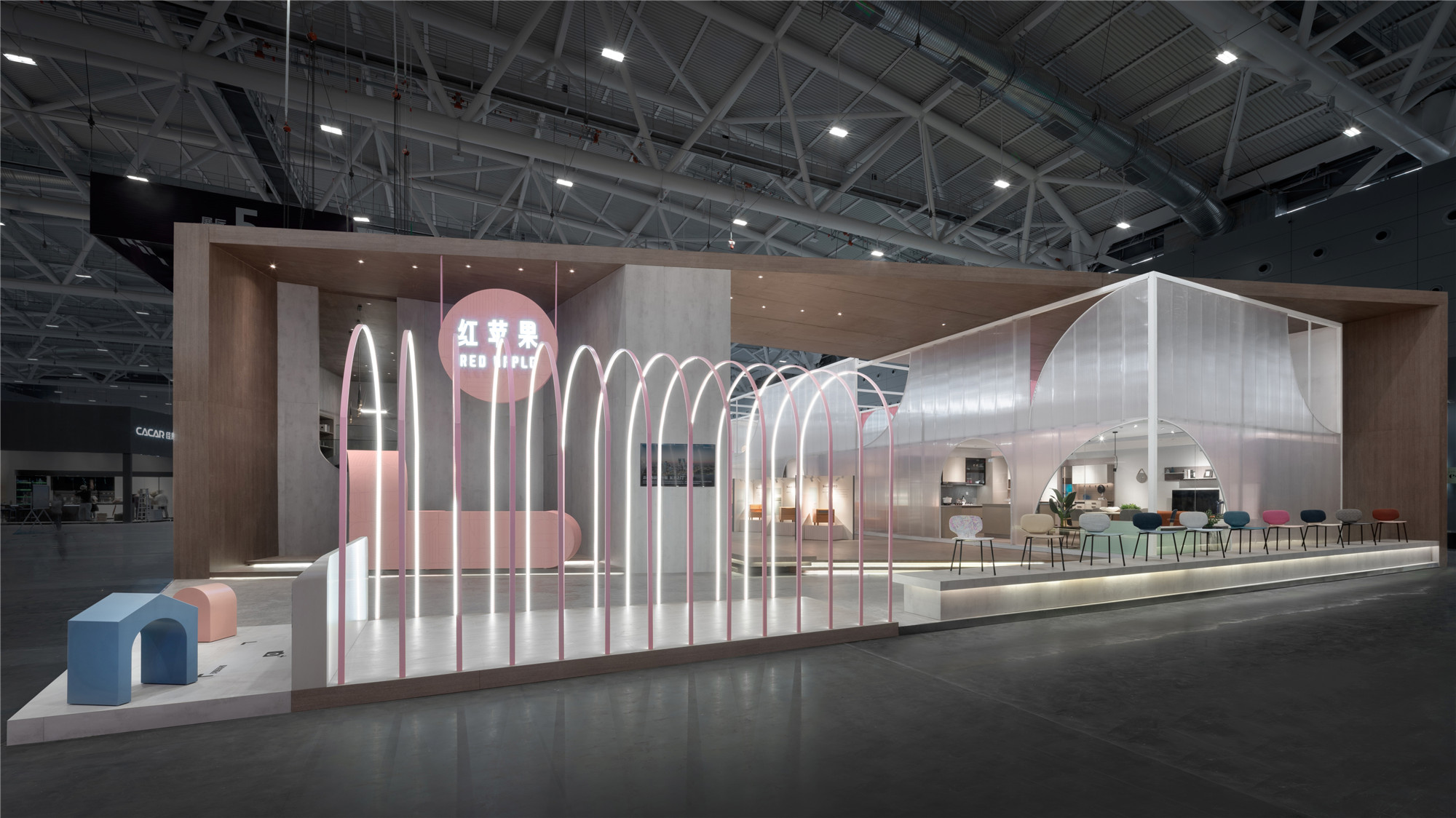 红苹果深圳国际家具展馆丨中国深圳丨竹工凡木设计研究室-20