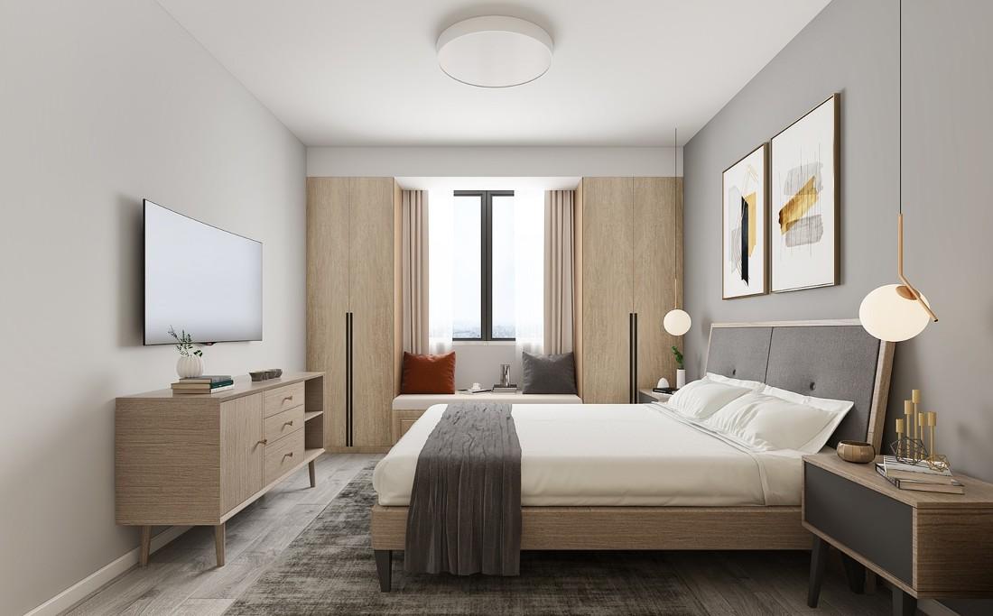 
简约灰搭配暖木色 -5