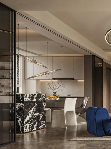 【设计分享】老钱风·意式大平层-25