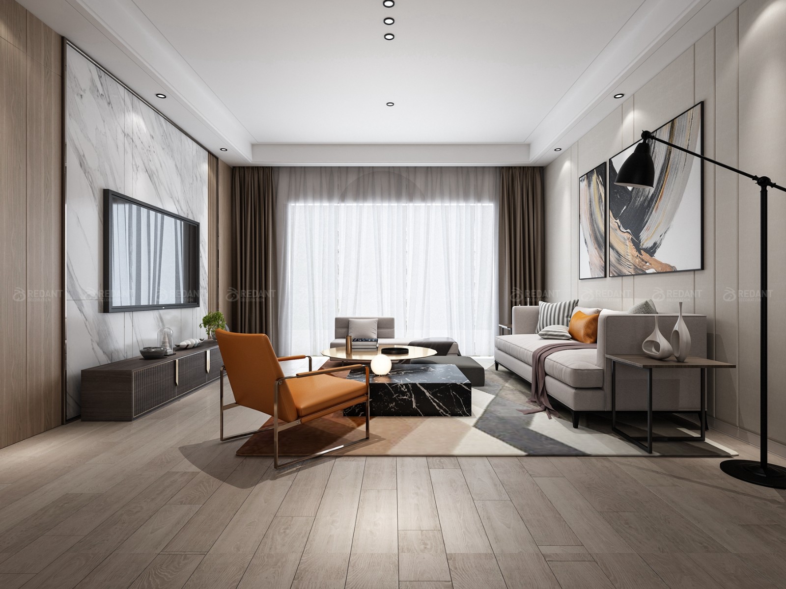 红绿撞色两室一厅丨Oleksandra Teslia-49