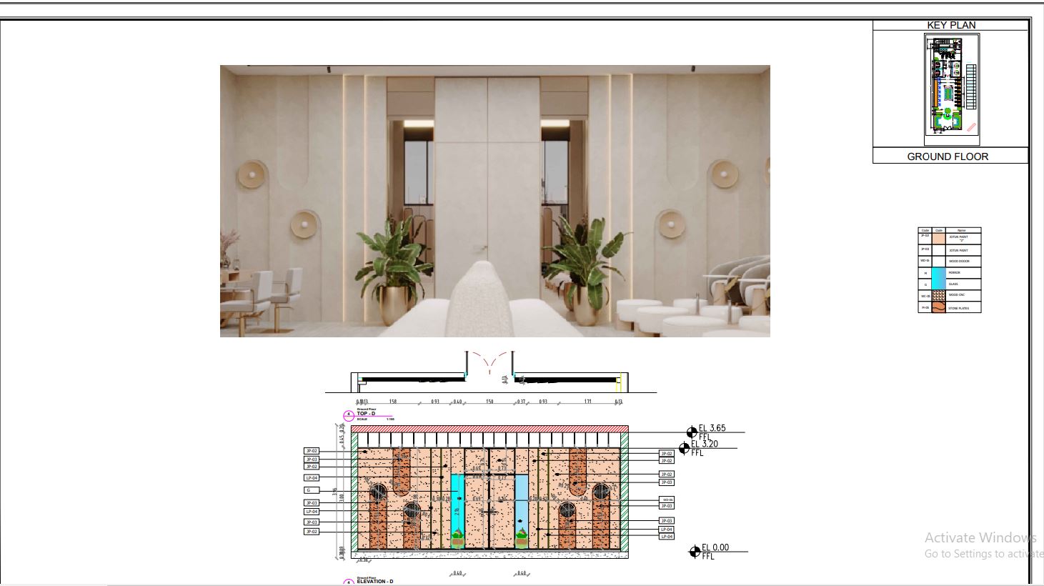 shop drawing for BEAUTY SALON-5