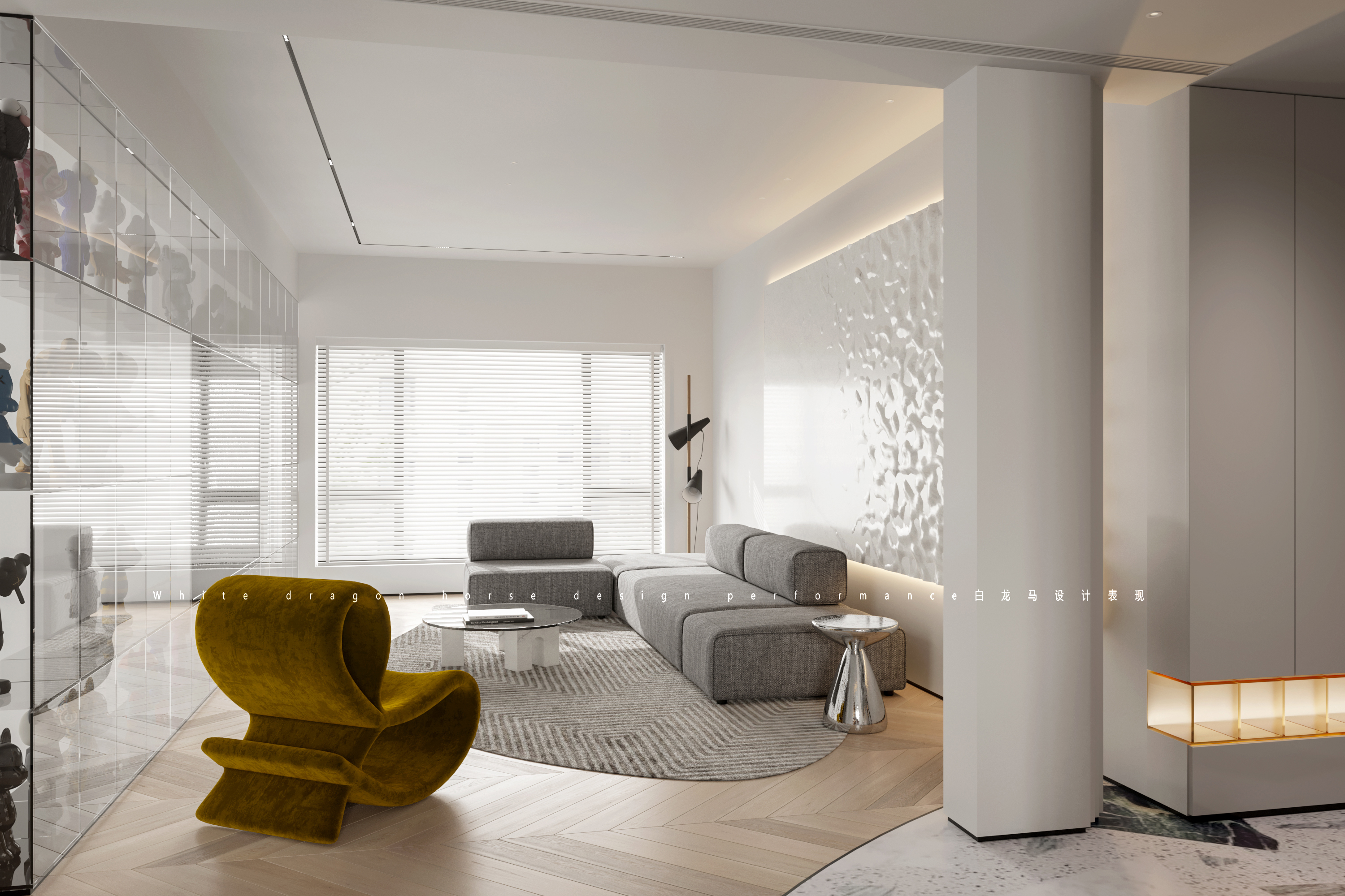 现代极简全屋——白龙马效果图-5