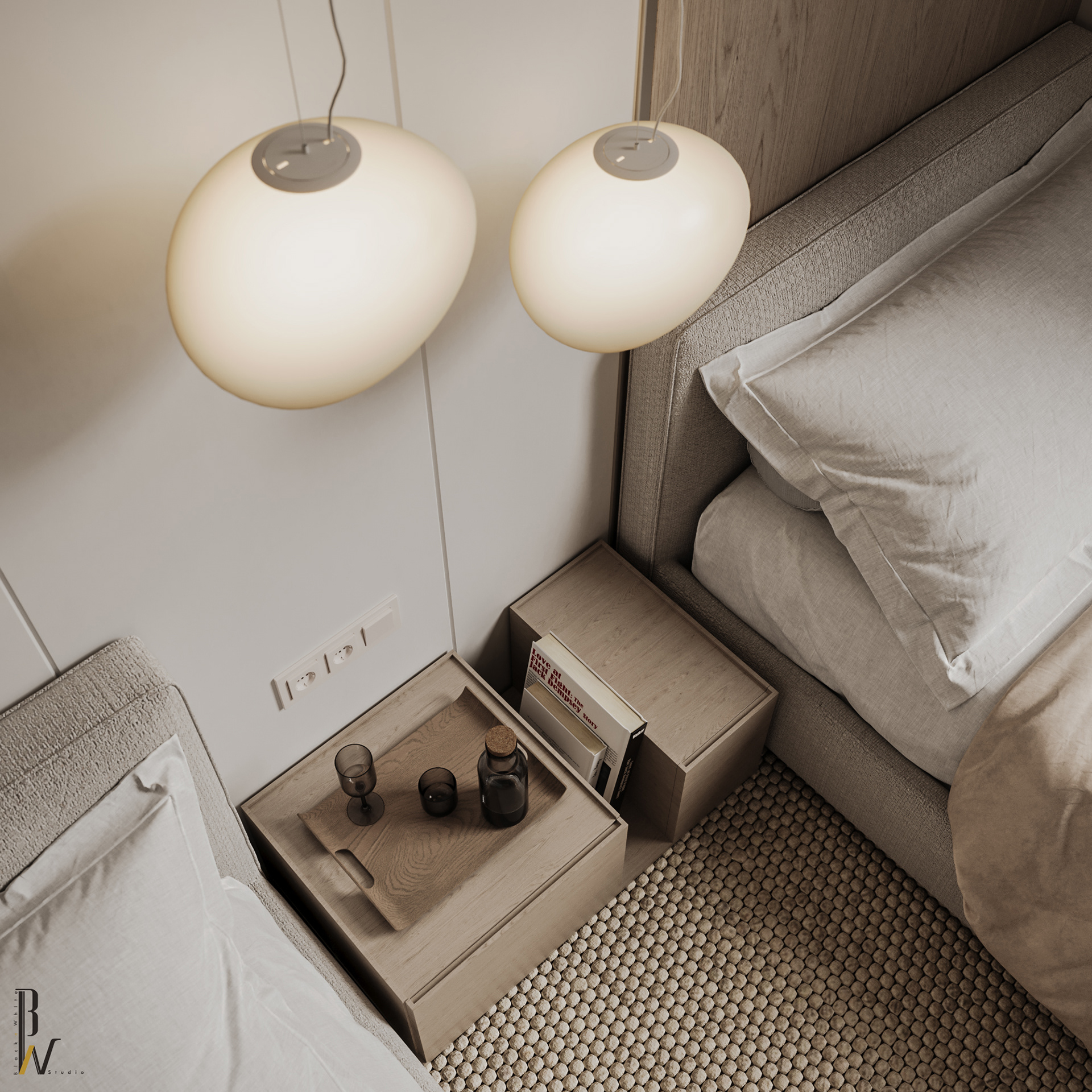 双人卧室丨Black N White-9