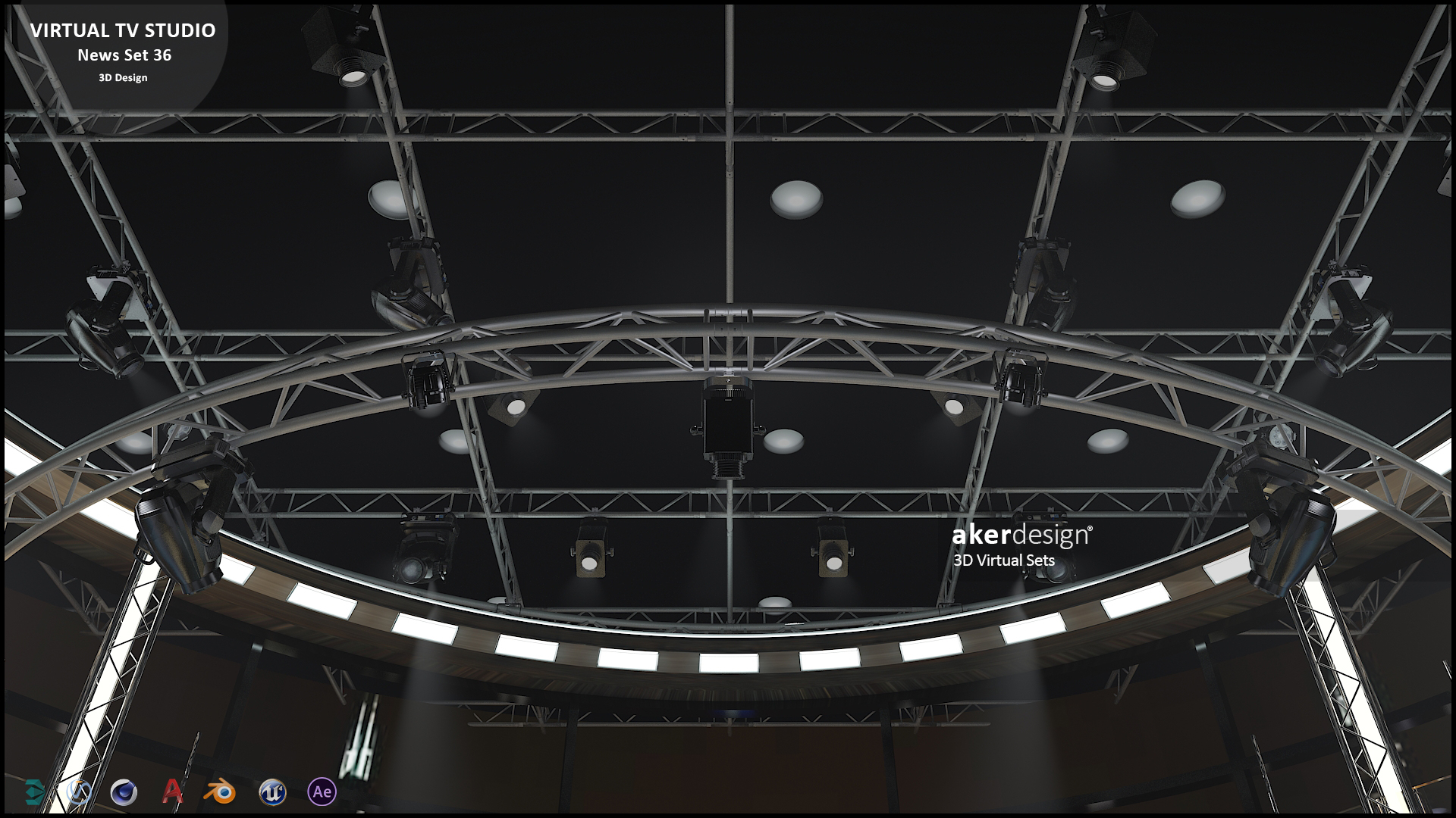 虚拟电视演播室新闻场景 36-15