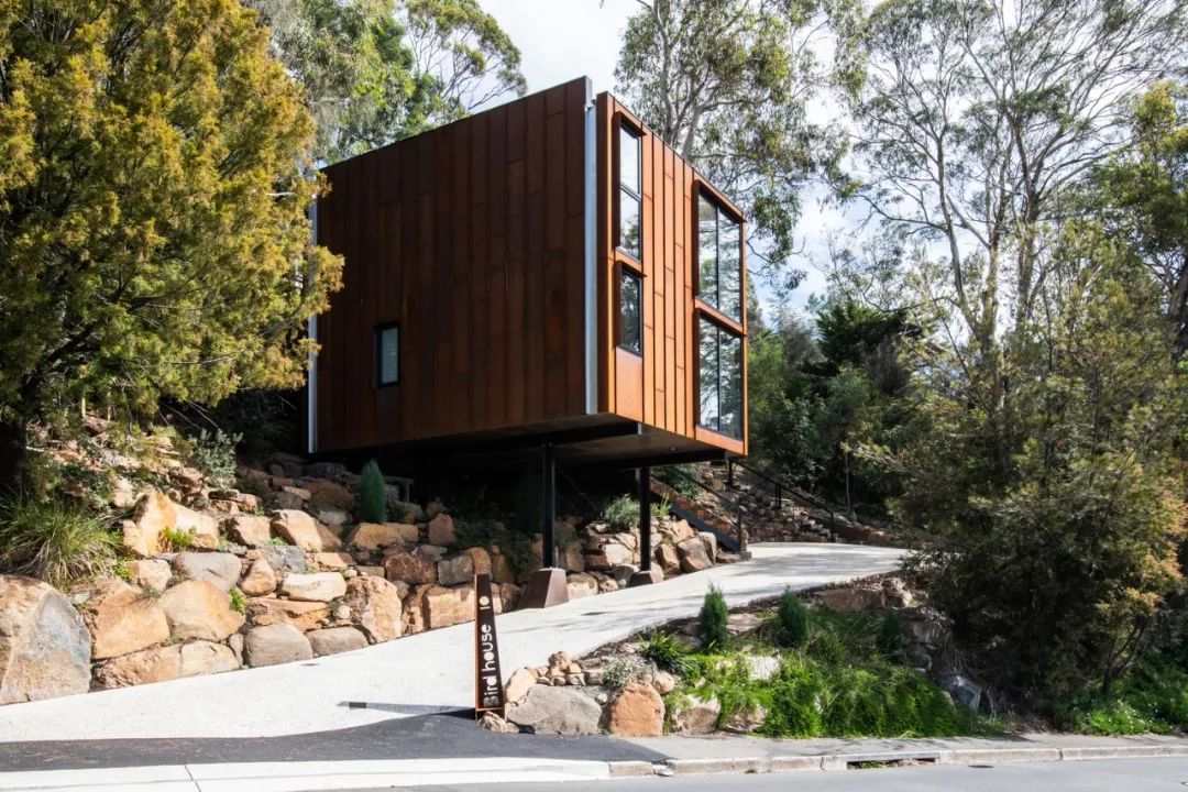 塔斯马尼亚山脊上的迷你鸟舍工作室丨澳大利亚朗塞斯顿丨Birdhouse工作室-18