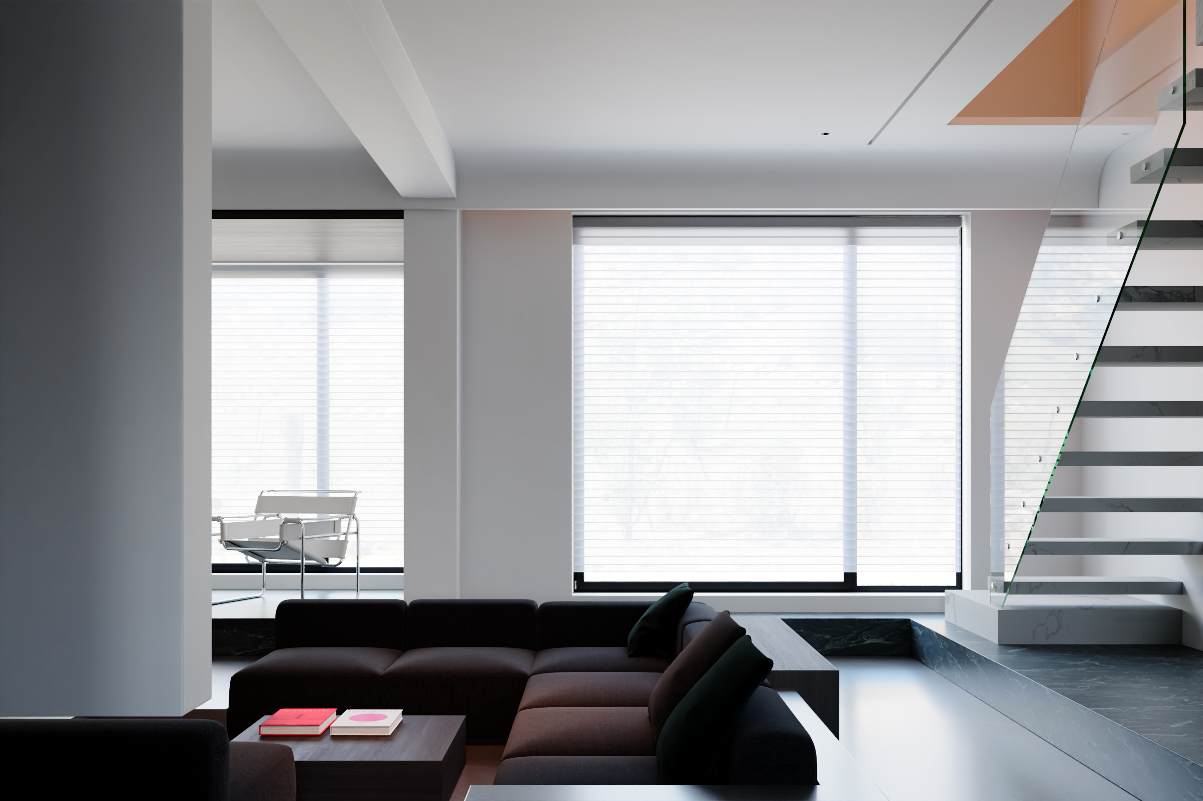 黑白灰现代客餐厅案例-3