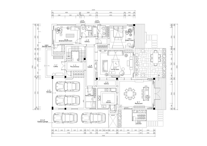 300万元别墅豪宅520平米装修案例·效果图  杭州轻奢风花园别墅丨中国杭州-11