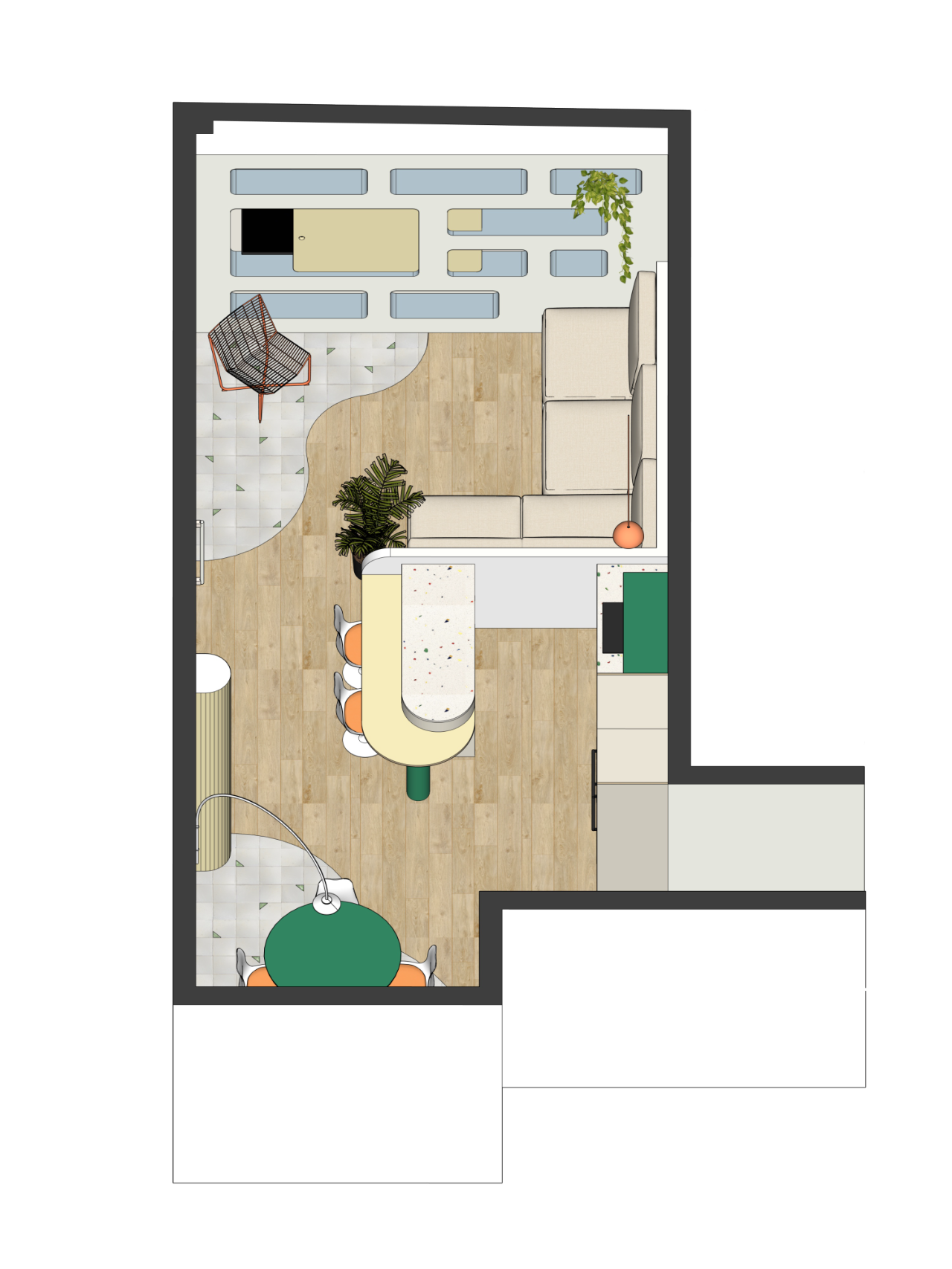 86㎡三室一厅，住出了设计感和烟火气-3