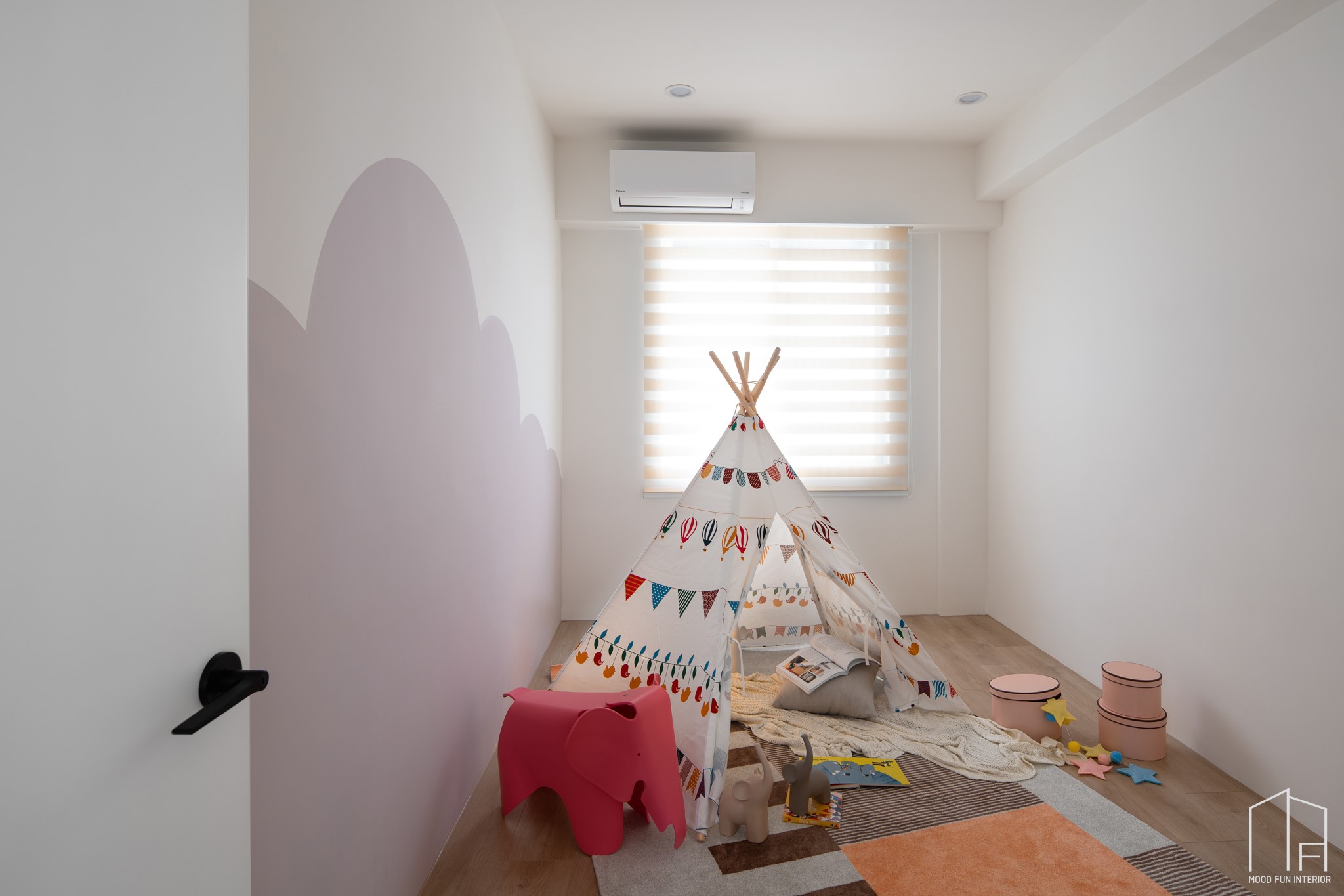 穆丰空间设计 | 88㎡北欧老屋翻新，色彩缤纷安全舒适-25