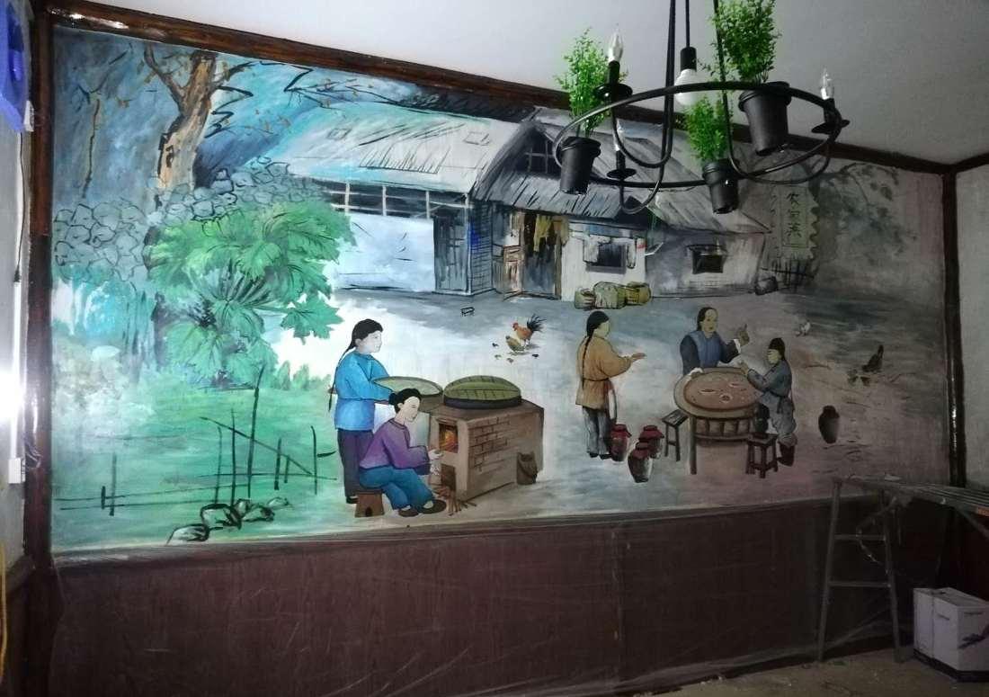 
湖南株洲餐厅、饭店墙绘设计 -2