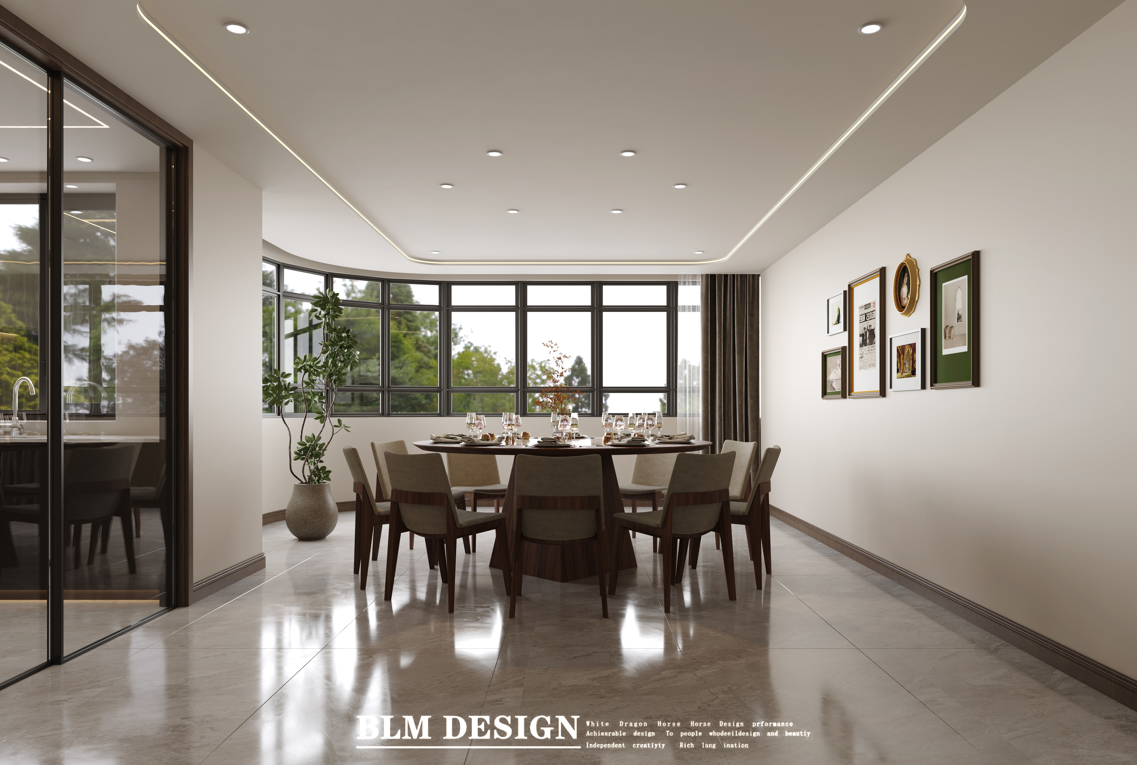 现代中古家装效果图案例-3