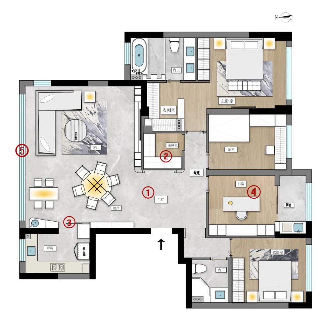 鹿岛万象天地 160m² 精装改造丨MU STUDIO-11