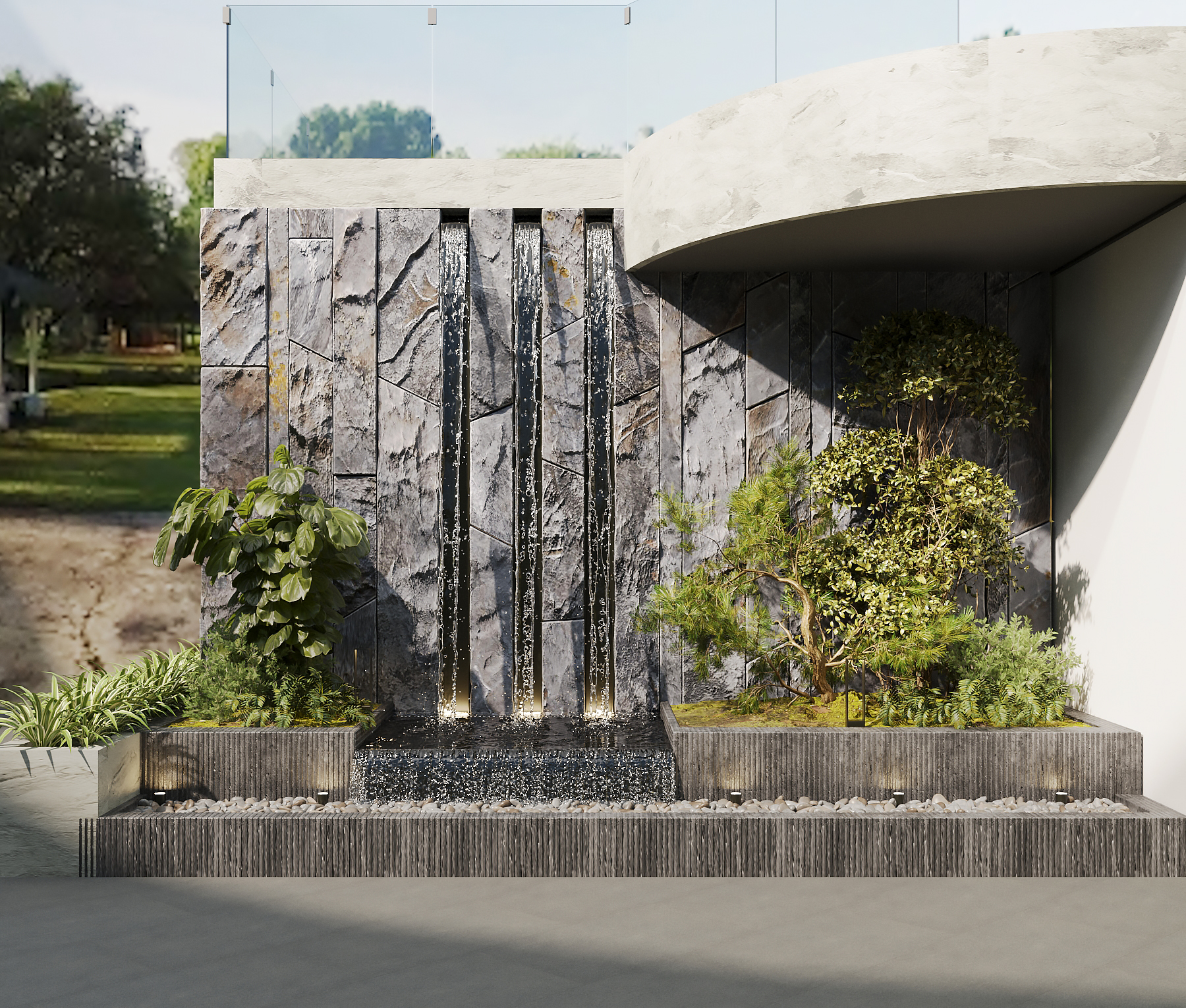 Вариации фонтана у отеля-4