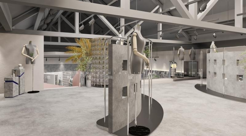 工业侘寂风女装店怎么设计更高端-21