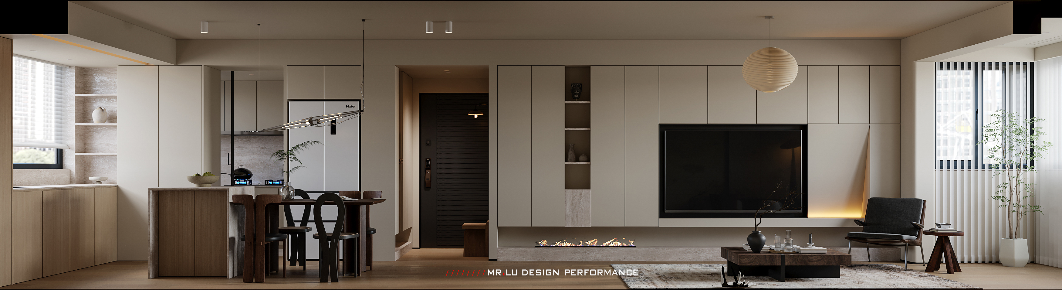 现代中古混搭风格效果图表现-2