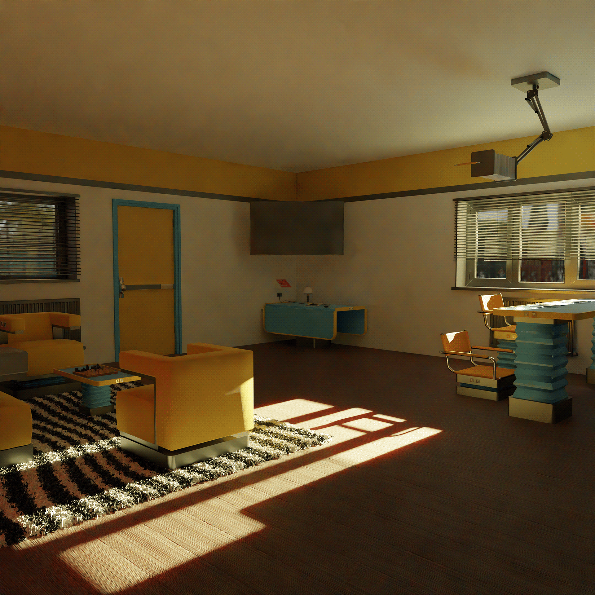 残疾人厨房与客厅室内设计项目丨Mykyta Lytovchenko-16