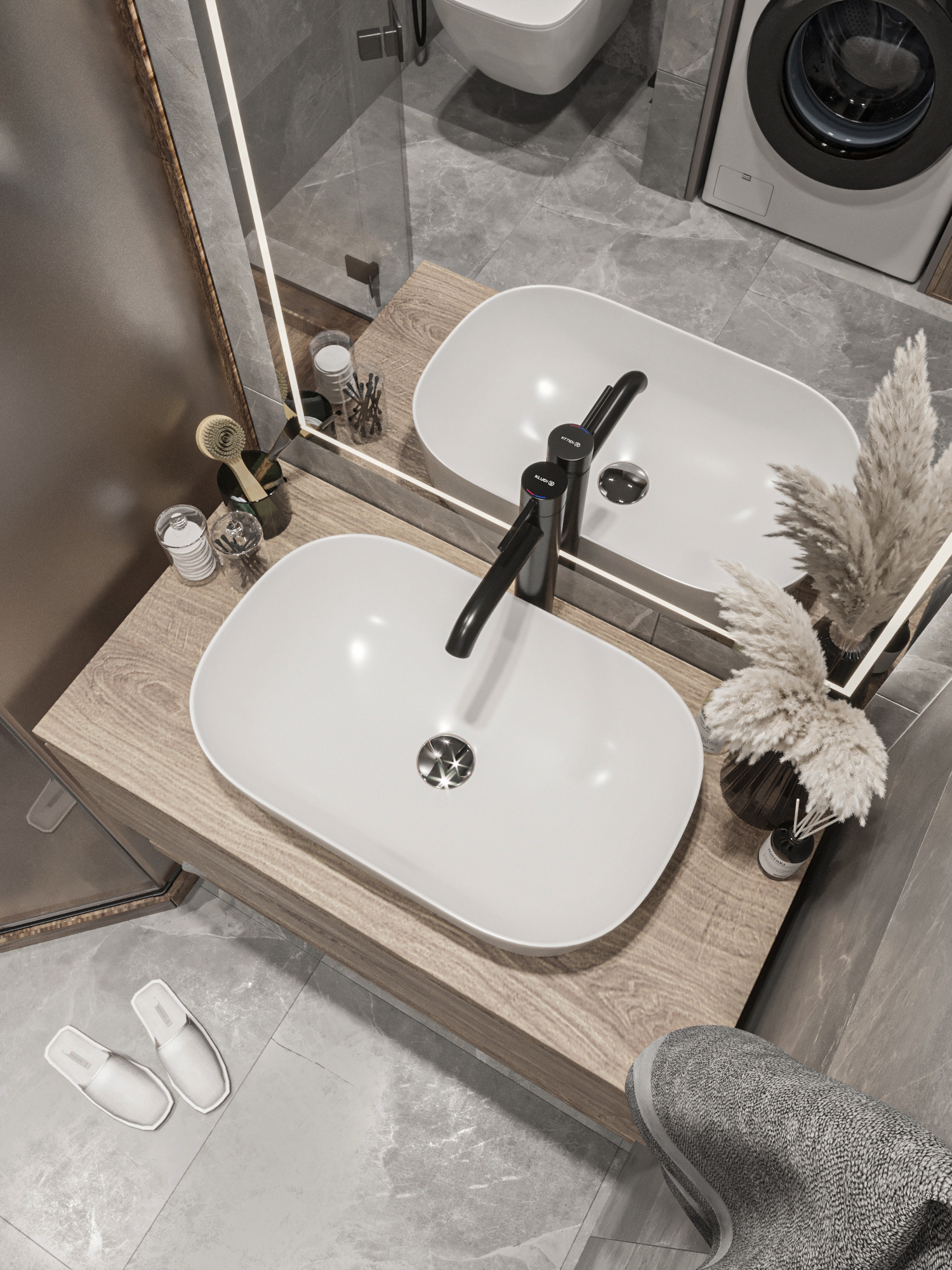 ЖК "МинскМир" 小区 4 平方米卫生间设计项目丨白俄罗斯明斯克丨LILO STUDIO-5