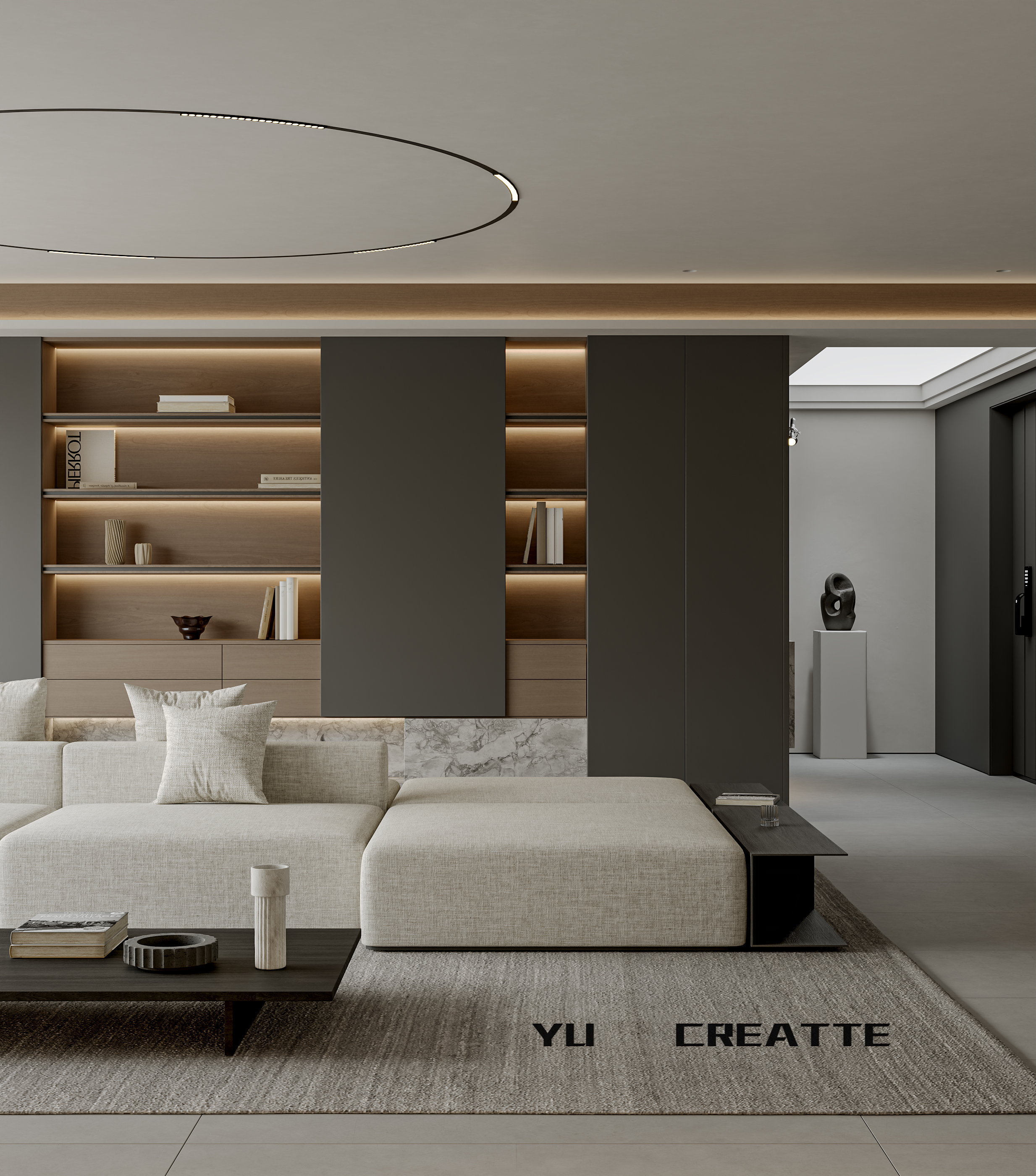 意式极简客餐厅主人房丨近期表现-15