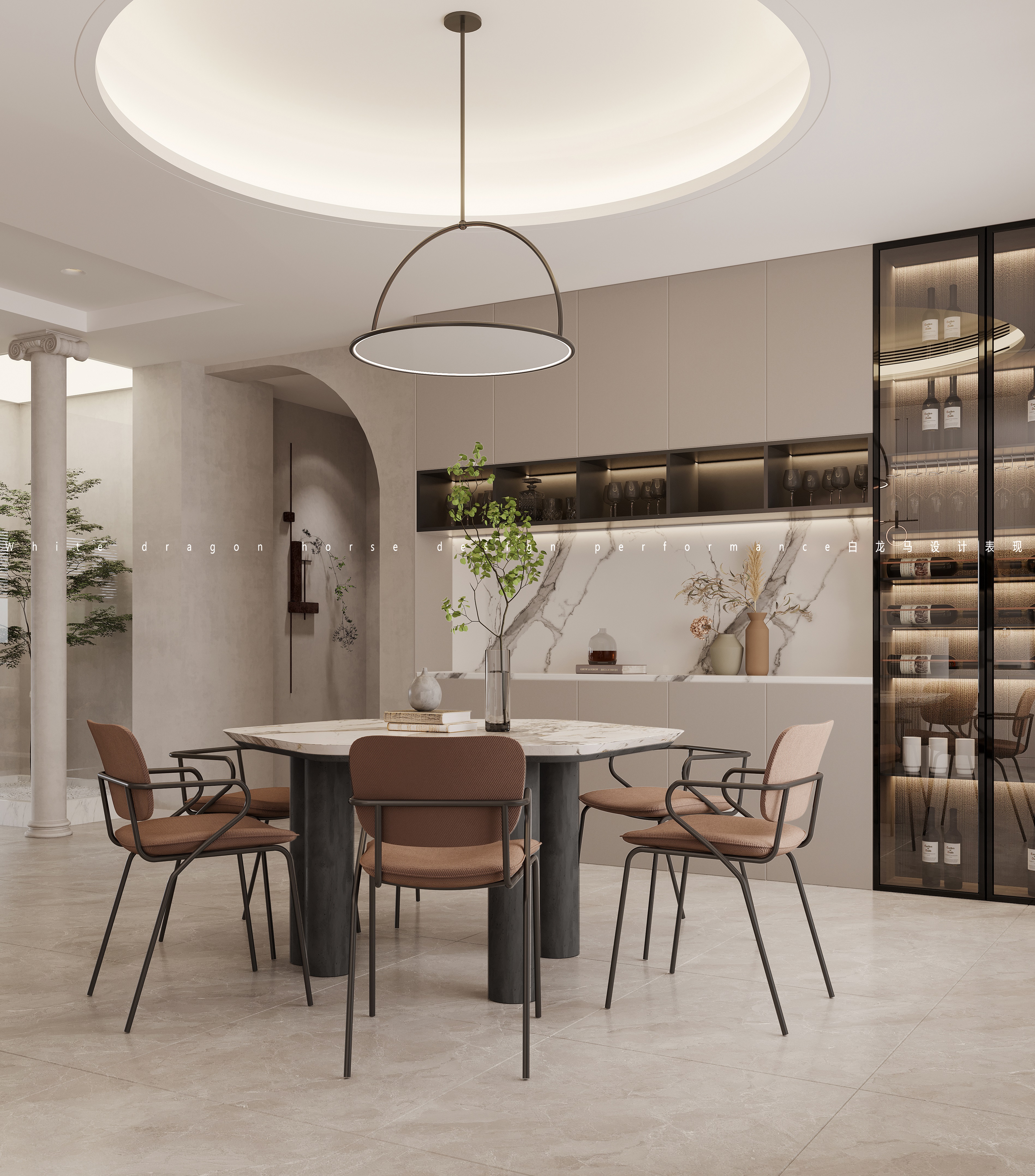 现代客餐厅——白龙马效果图-3