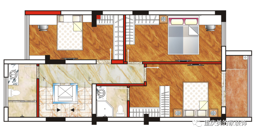 珠江城爱丽舍 300㎡法式轻奢雅居,演绎精致华丽生活-76