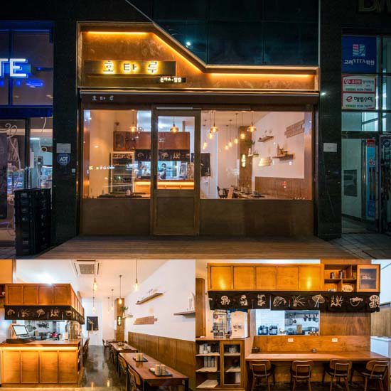 15 坪韩式快餐店 木质与灯光的完美结合-1