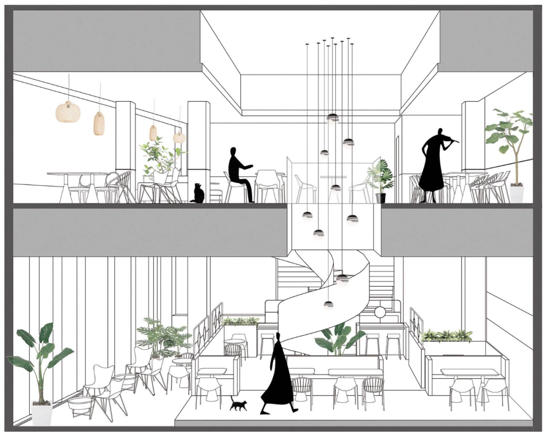 女性专属的曲线之美——嘉兴 450㎡LOFT 咖啡概念馆-21