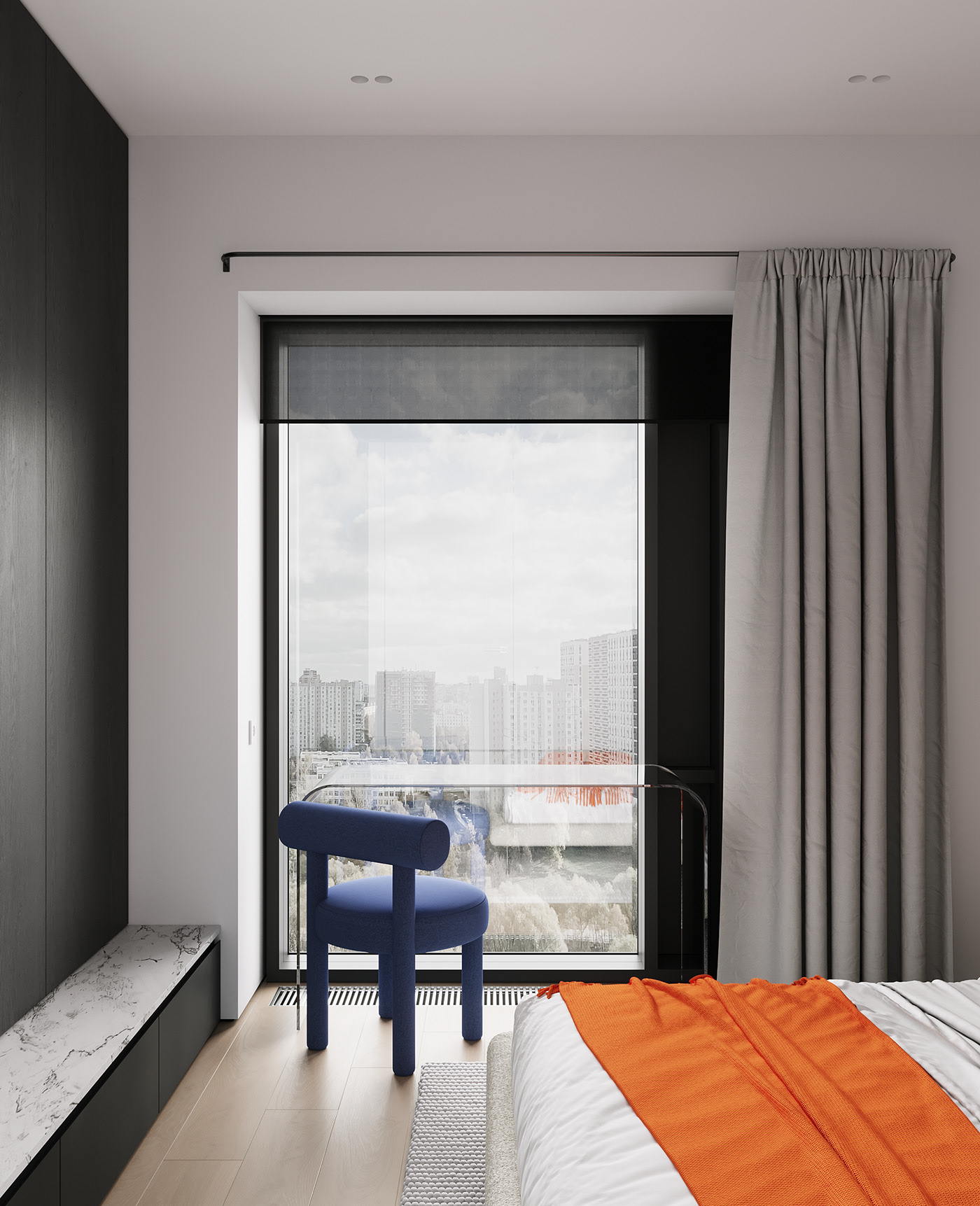 90㎡极简风公寓设计 这也太高级了吧-28