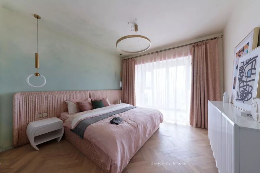 88㎡武汉住宅 | 红配绿温暖空间,以人为本的设计理念-57