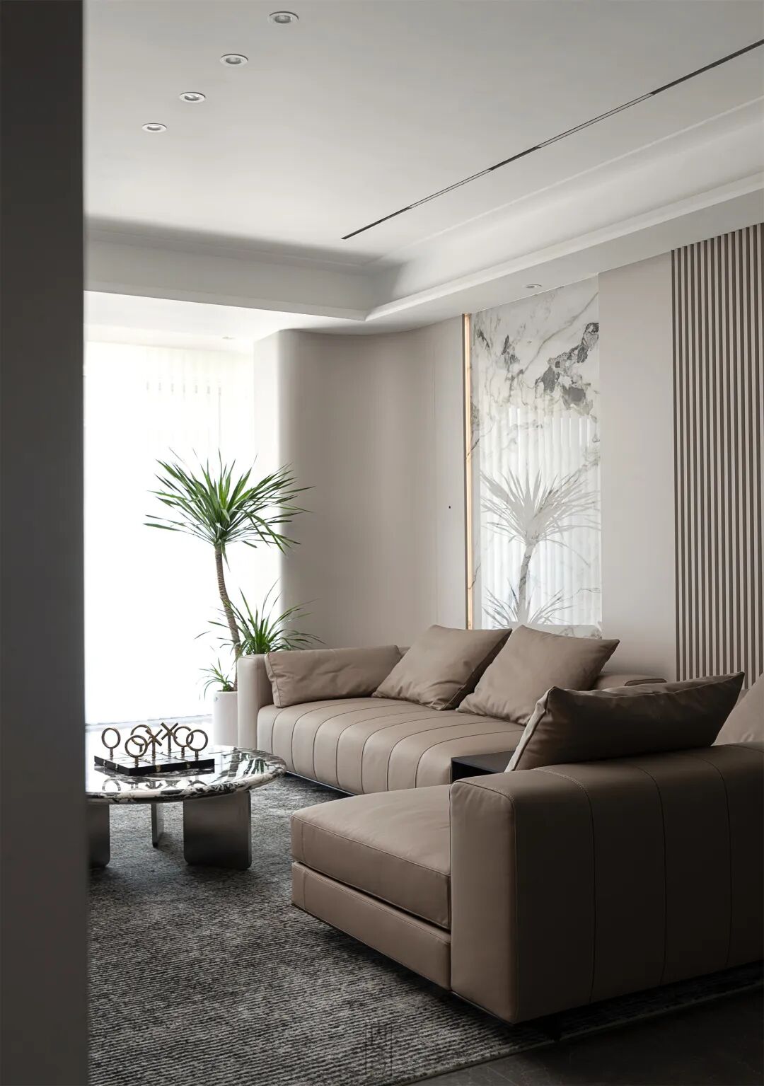 内舍软装丨190㎡意式轻奢，简约奢华持平，彰显内敛的空间气质！-14