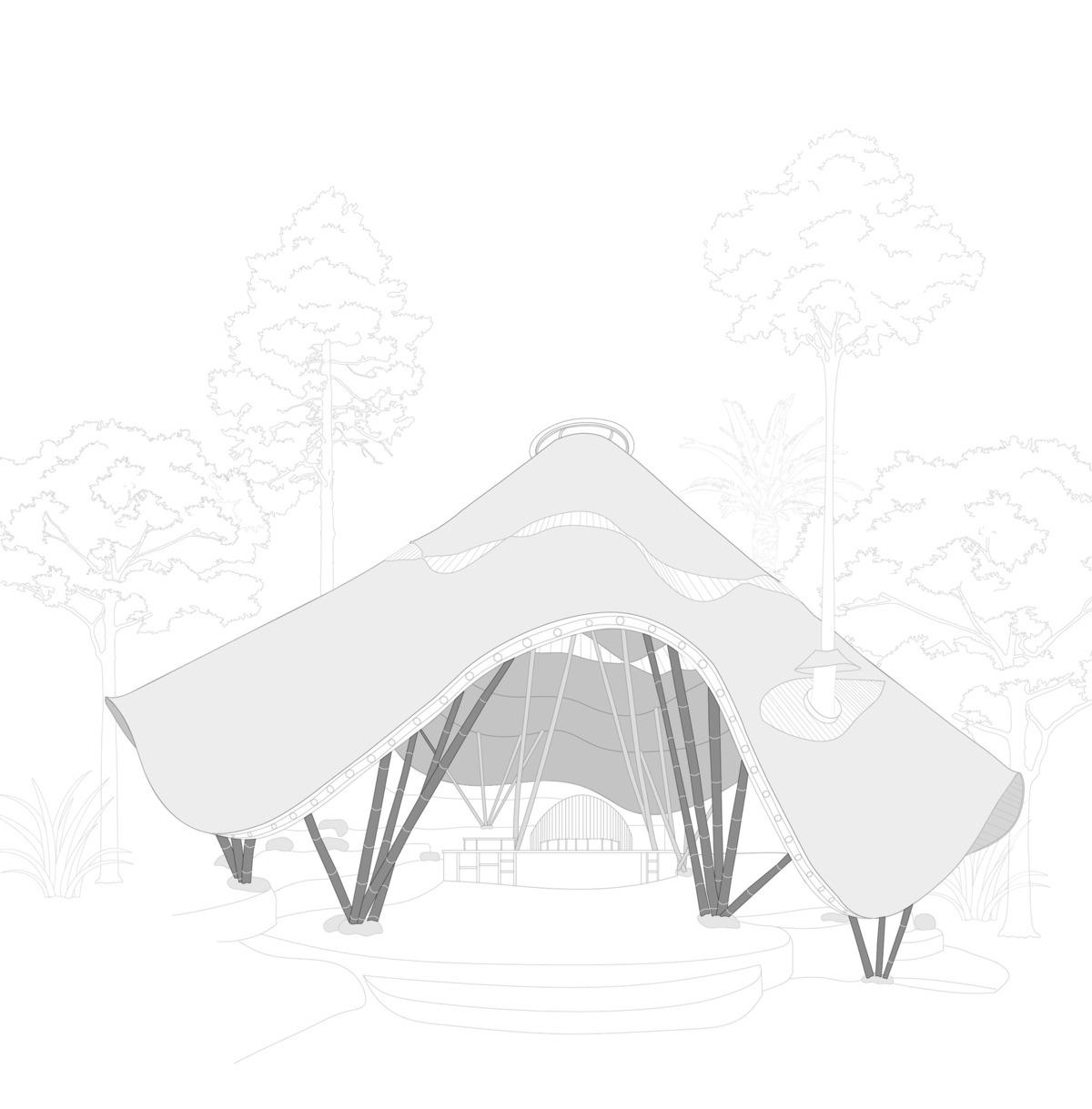 达普尔·纳加共享厨房与用餐空间丨印度丨Bamboo U-25