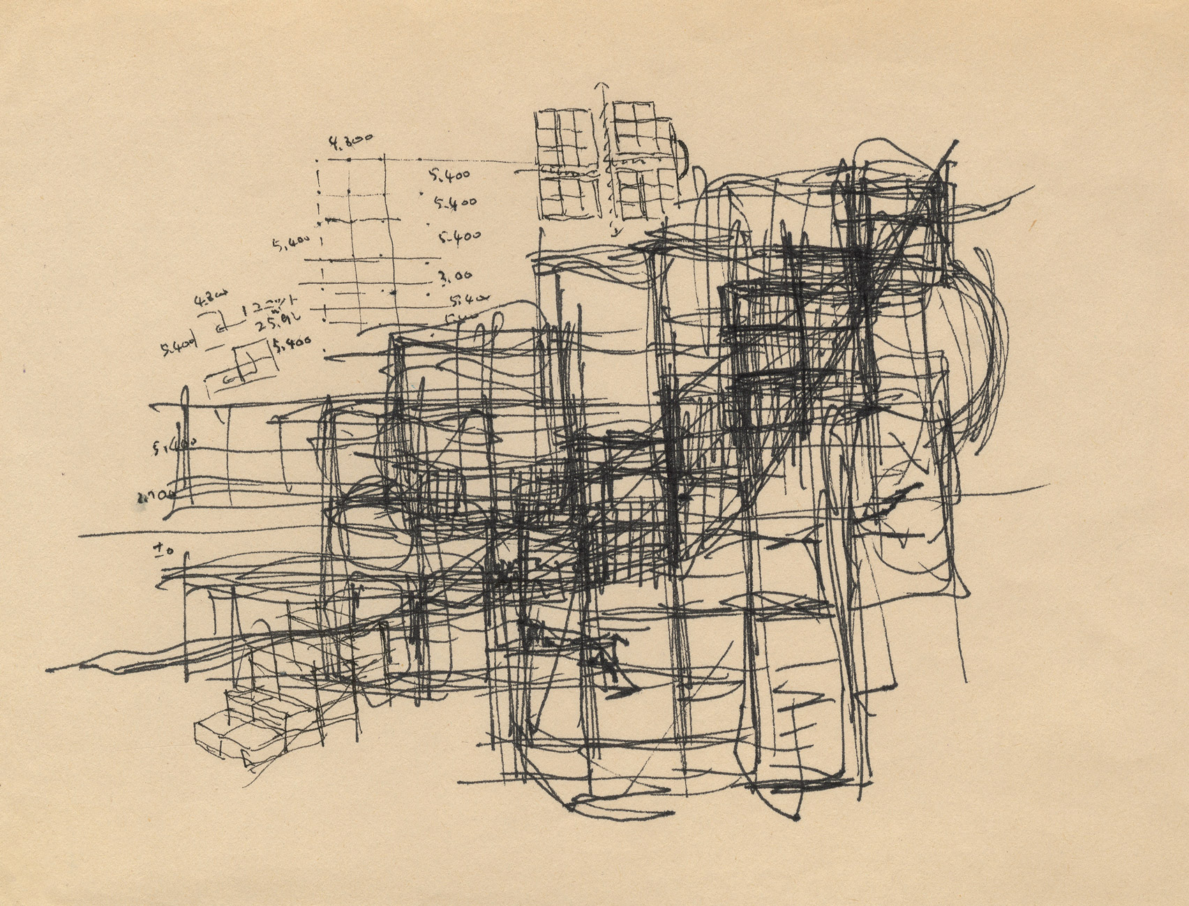 Tadao Ando showcases nine drawings that "capture the invisible depth behind architecture"-28