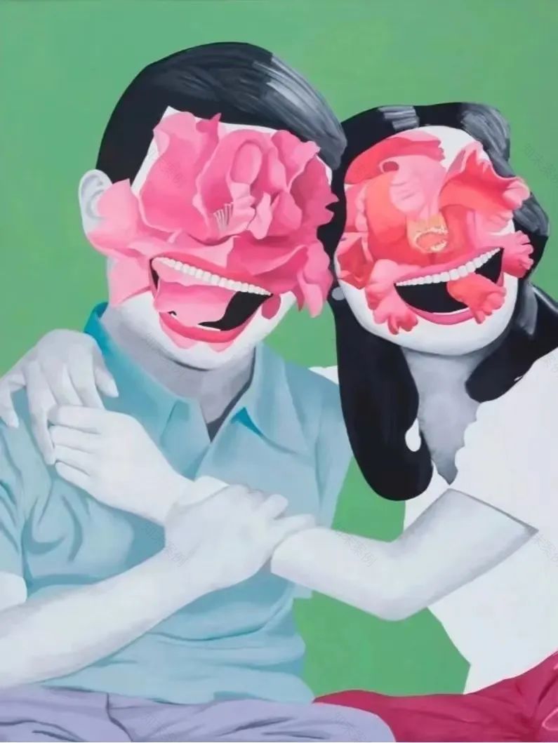 岳敏君“拈花一笑” | 花系列作品解读-31