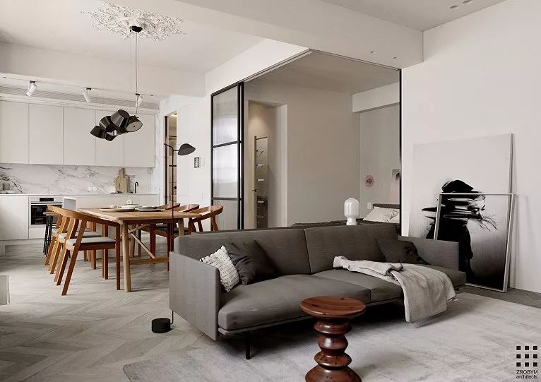 明斯克 65 平米开放式小户型住宅设计-5