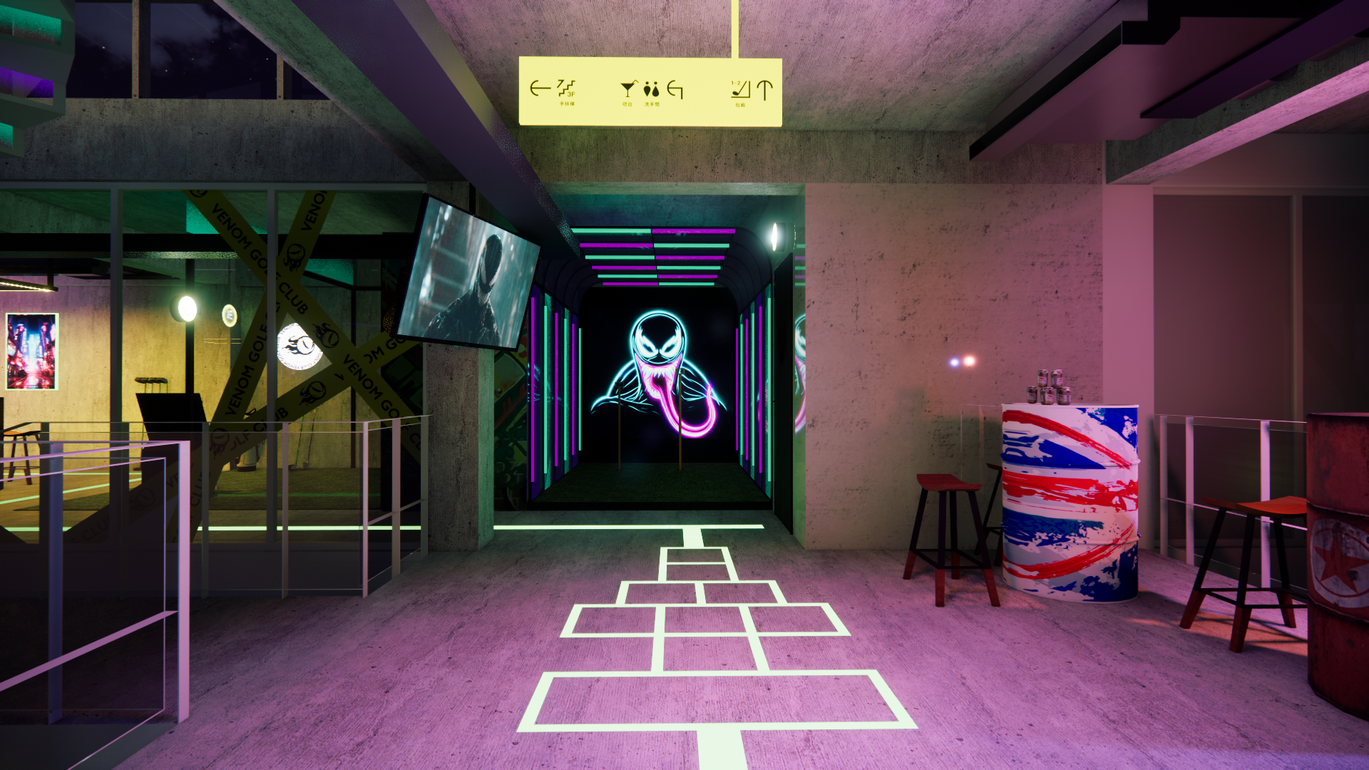 室内高尔夫球场·室内设计-10