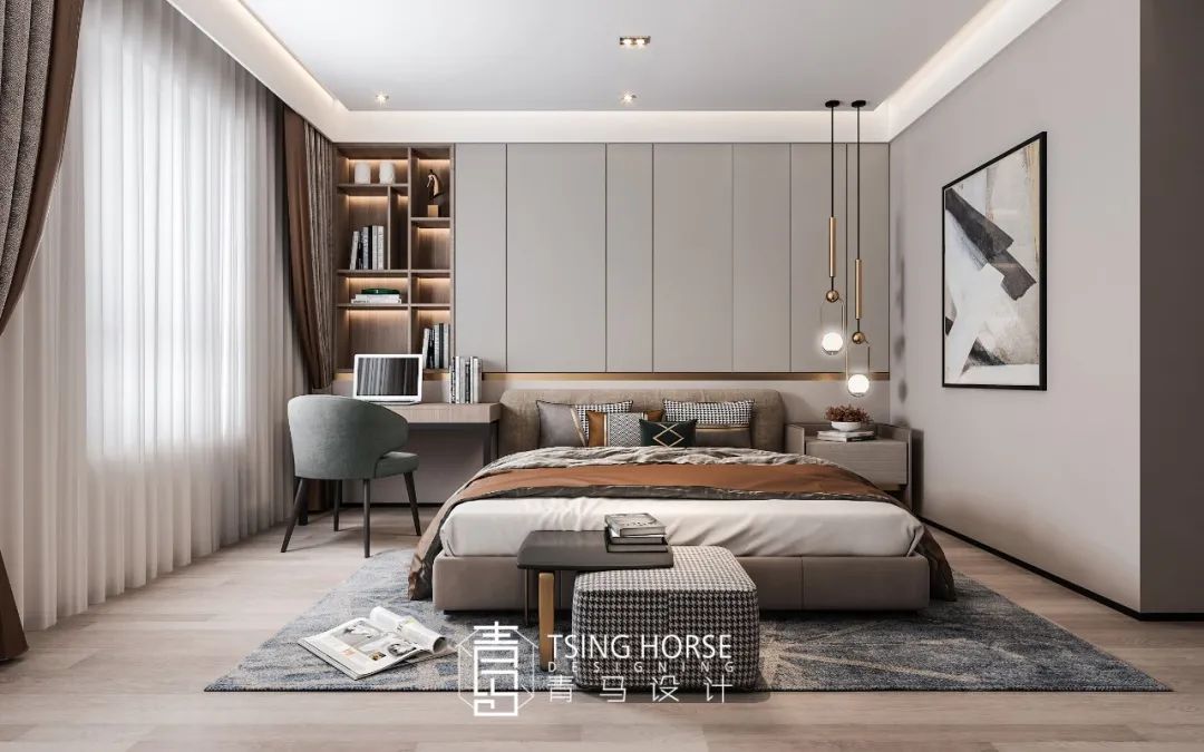 中海曲江大城现代轻奢设计，李峻团队打造 200㎡中叠生活空间-94