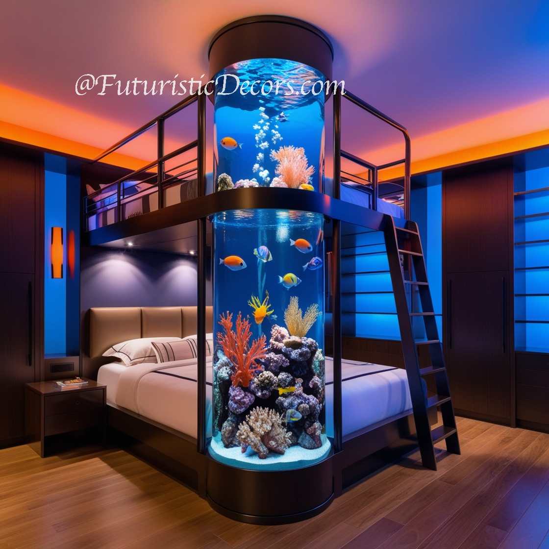 水族馆双层床设计丨FuturisticDecors-154