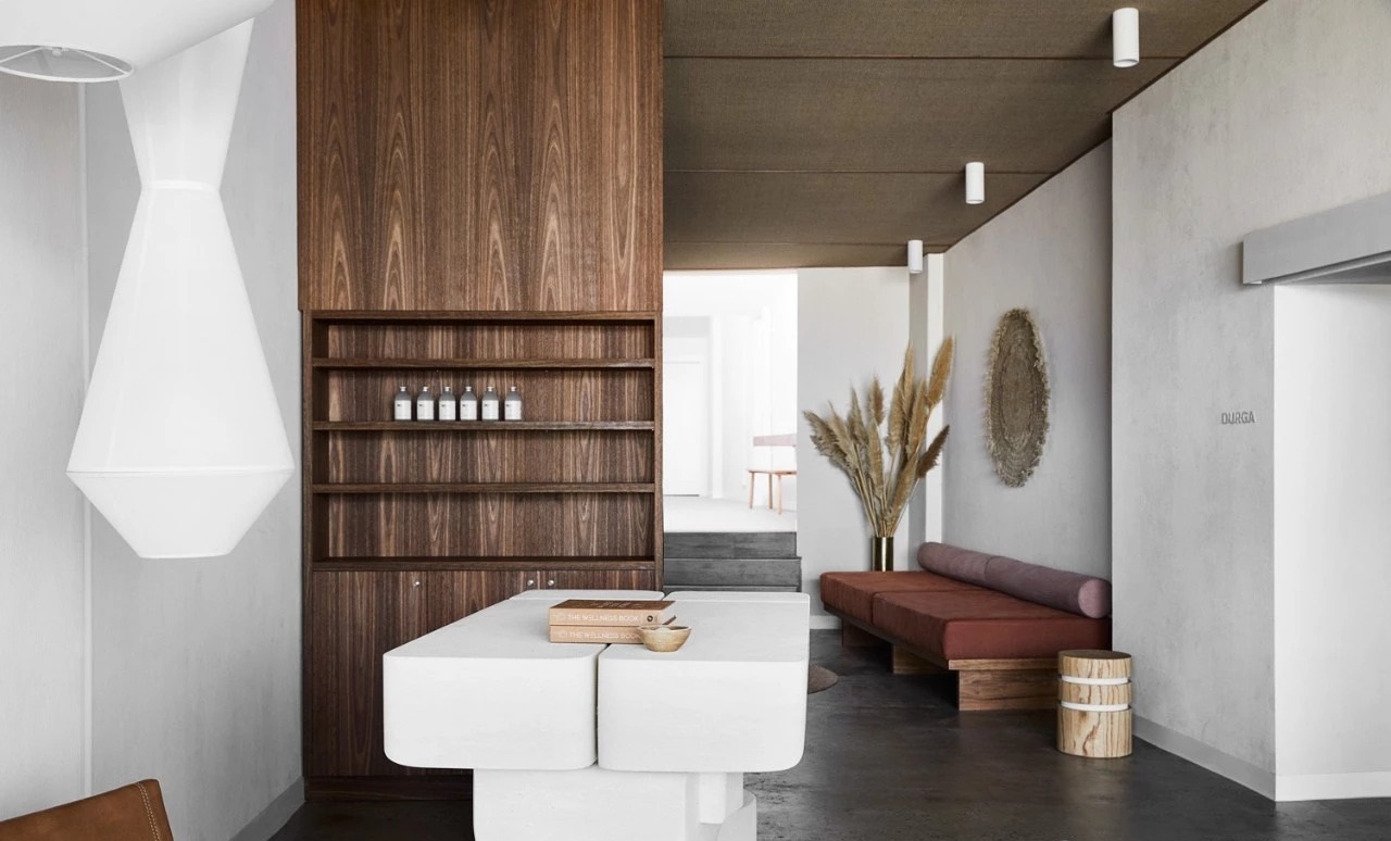 海洋灵感瑜伽室 | Golden Studio 的 Warrior One-3