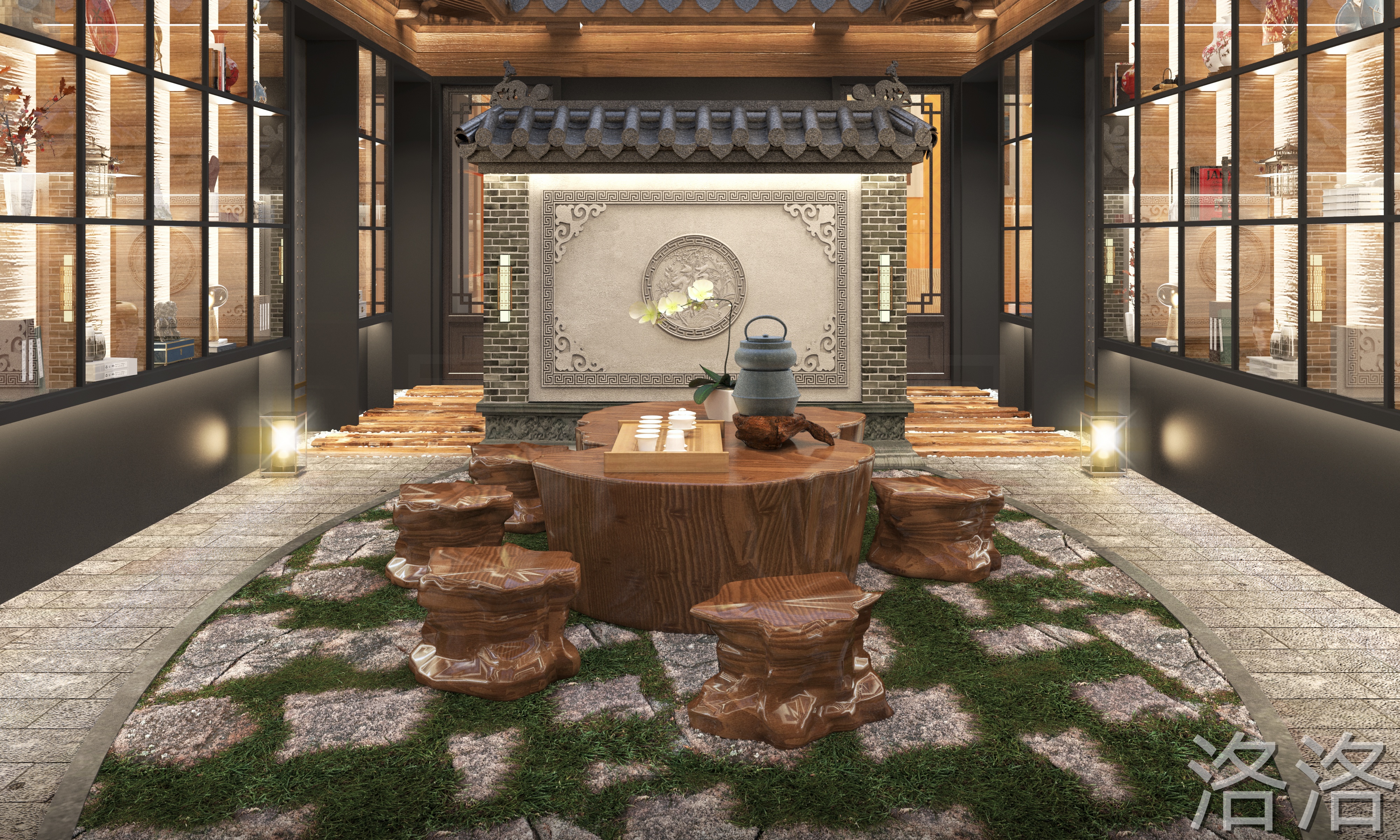 中式别墅美学：一宅一世界，一景一心境-5