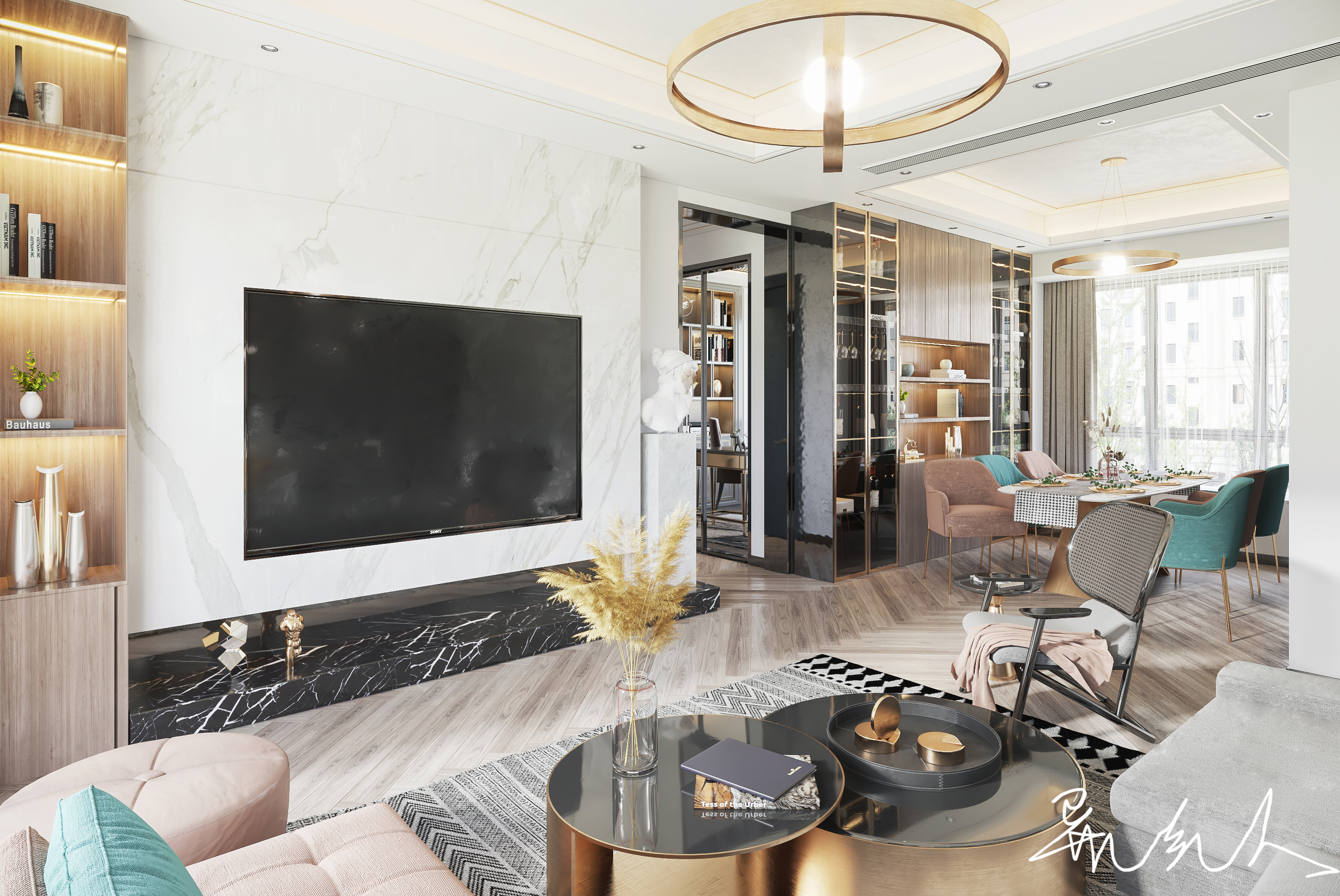 现代轻奢客厅设计案例解析-9